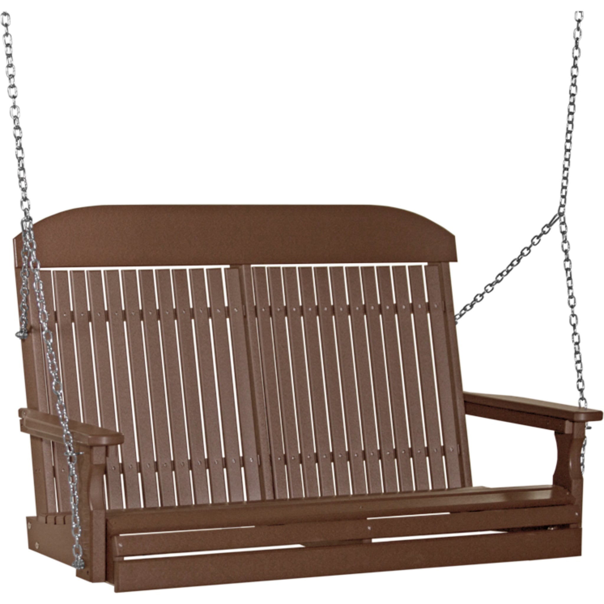 LuxCraft 4′ Classic Swing Chair – Durable Poly Outdoor Porch Swing (4CPS)