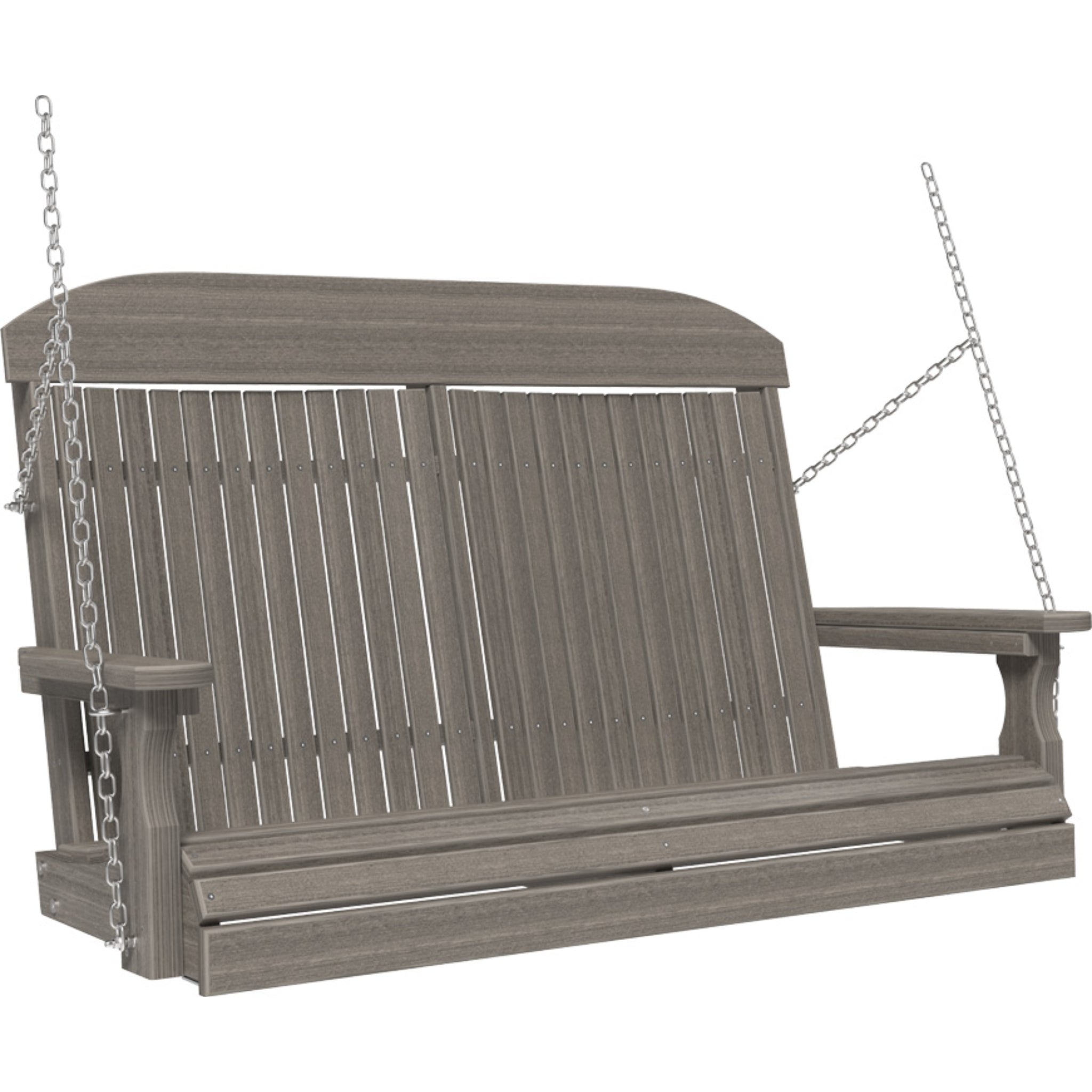 LuxCraft 4′ Classic Swing Chair – Durable Poly Outdoor Porch Swing (4CPS)