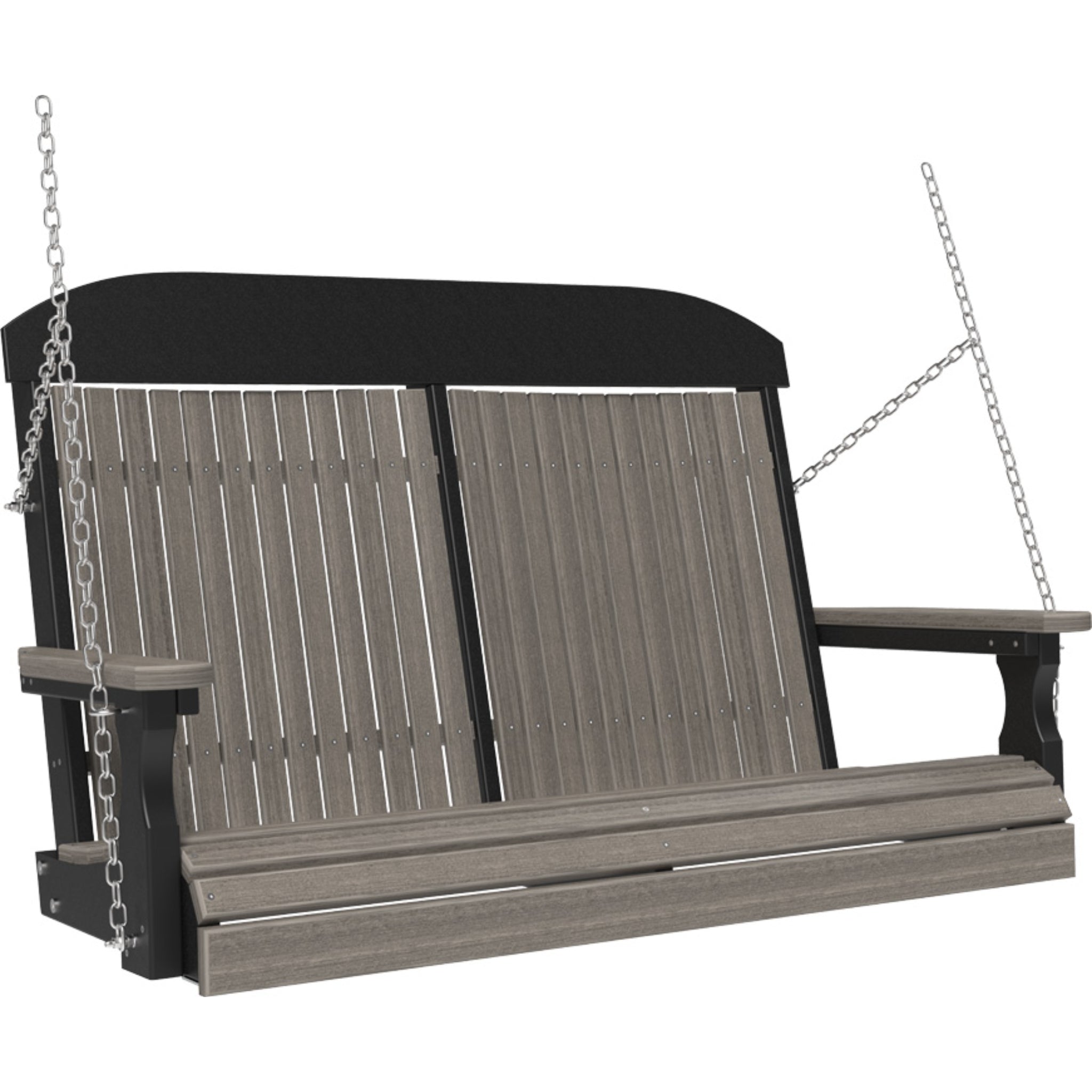 LuxCraft 4′ Classic Swing Chair – Durable Poly Outdoor Porch Swing (4CPS)