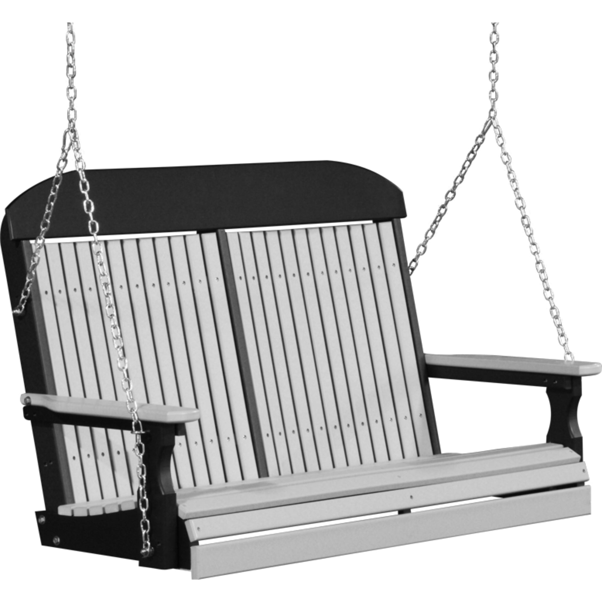 LuxCraft 4′ Classic Swing Chair – Durable Poly Outdoor Porch Swing (4CPS)