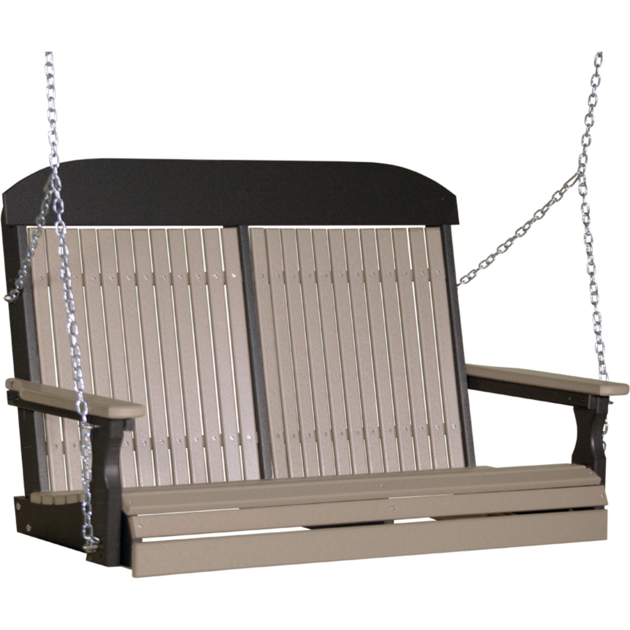LuxCraft 4′ Classic Swing Chair – Durable Poly Outdoor Porch Swing (4CPS)