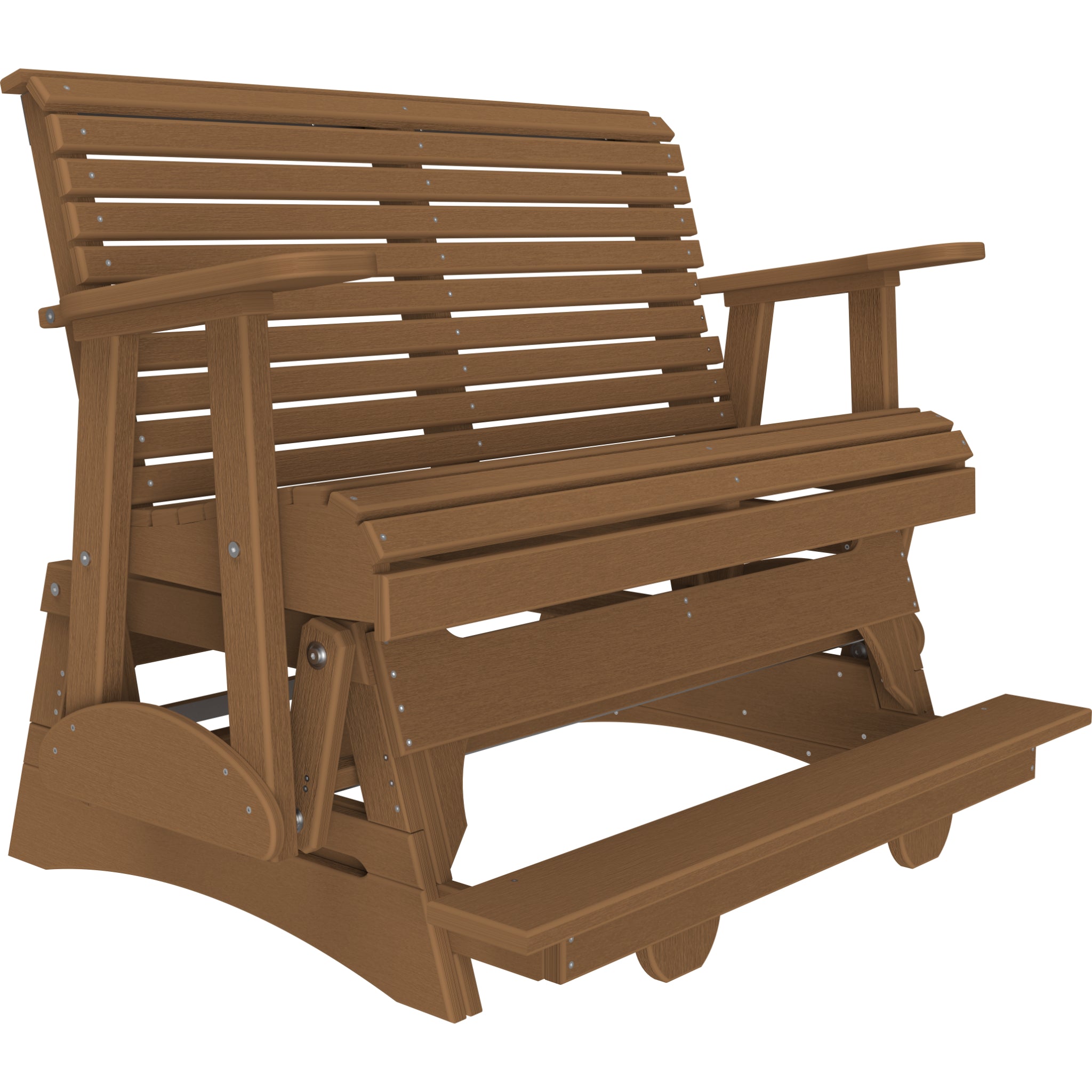 LuxCraft 4′ Plain Balcony Glider – Outdoor Poly Balcony Glider Bench (4PPBAG)
