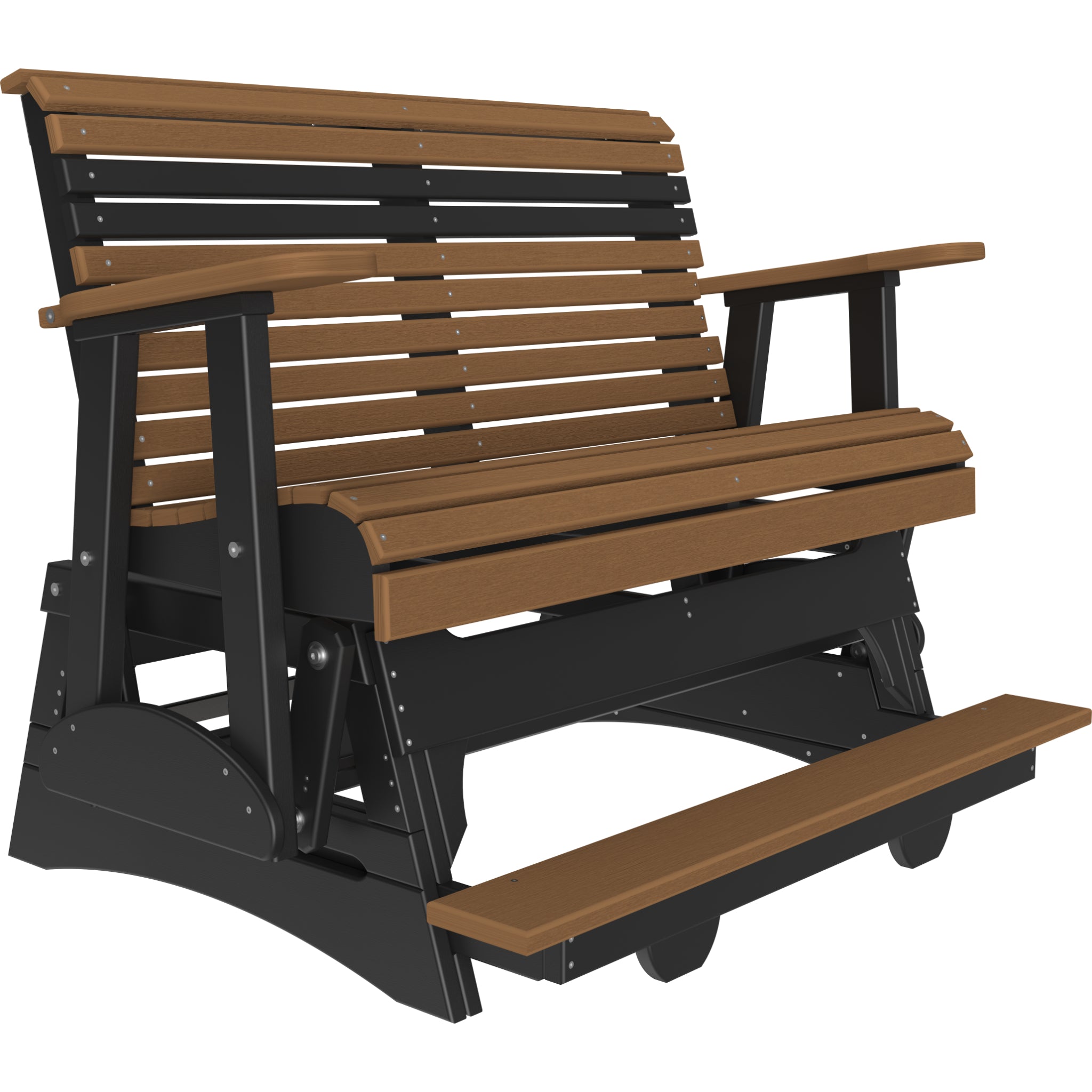 LuxCraft 4′ Plain Balcony Glider – Outdoor Poly Balcony Glider Bench (4PPBAG)