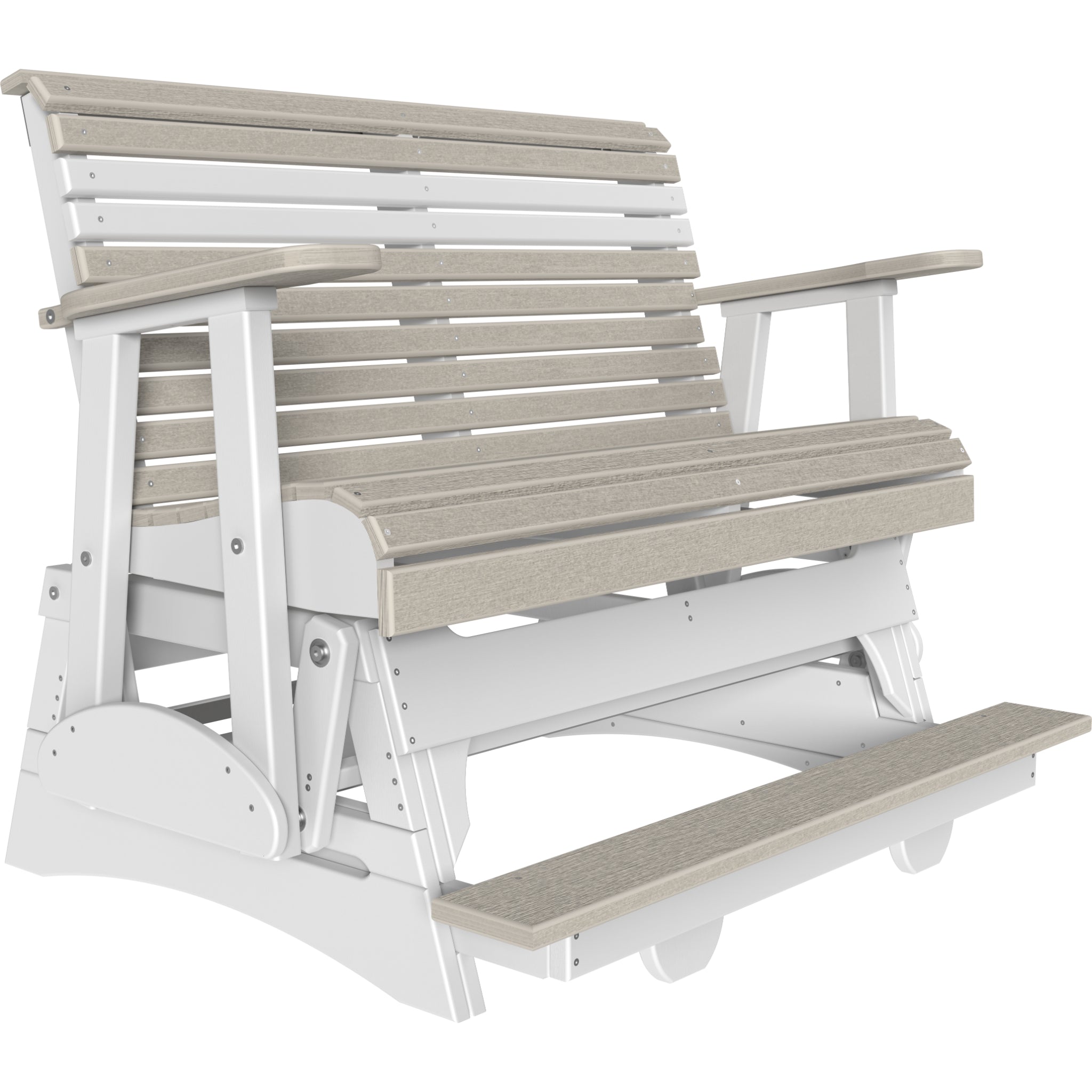 LuxCraft 4′ Plain Balcony Glider – Outdoor Poly Balcony Glider Bench (4PPBAG)