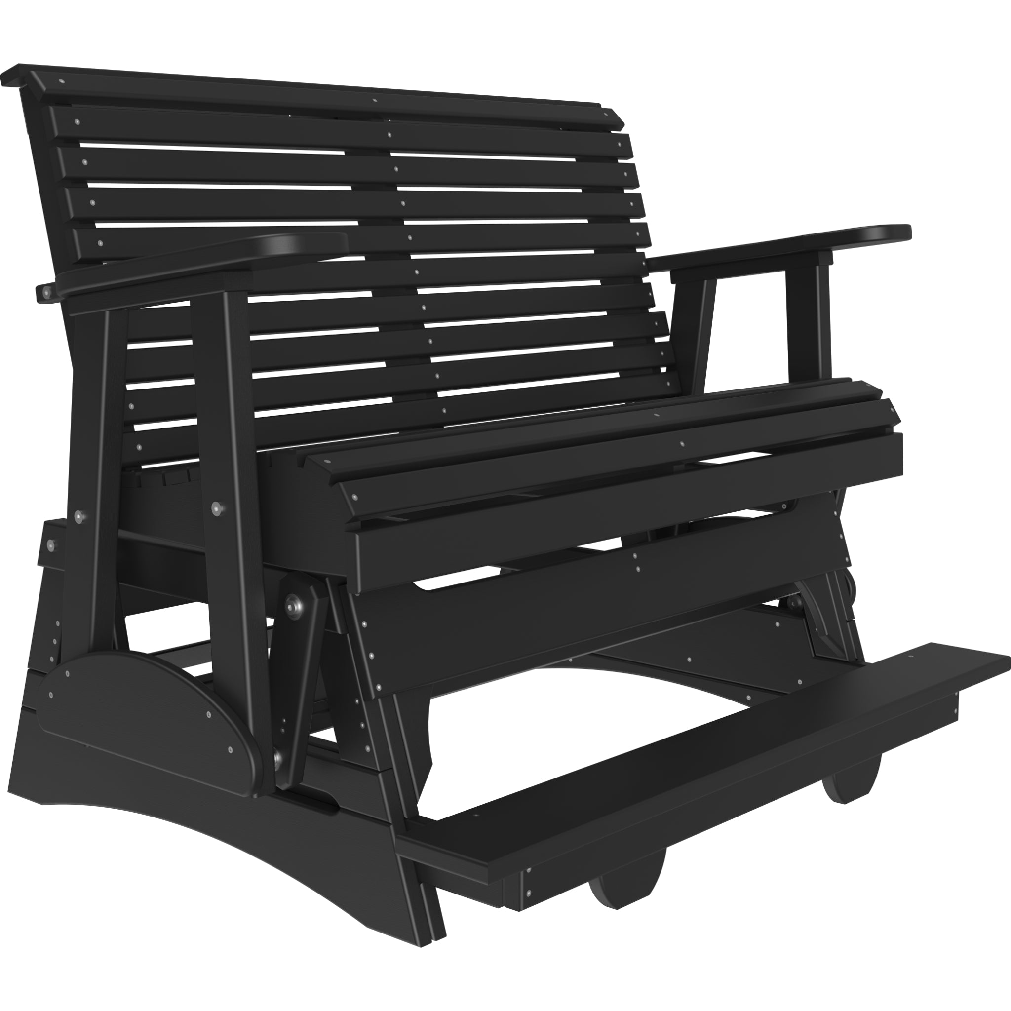 LuxCraft 4′ Plain Balcony Glider – Outdoor Poly Balcony Glider Bench (4PPBAG)