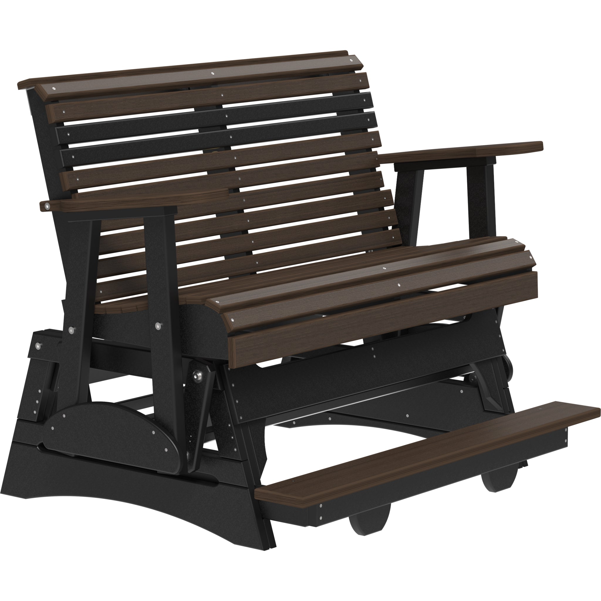 LuxCraft 4′ Plain Balcony Glider – Outdoor Poly Balcony Glider Bench (4PPBAG)