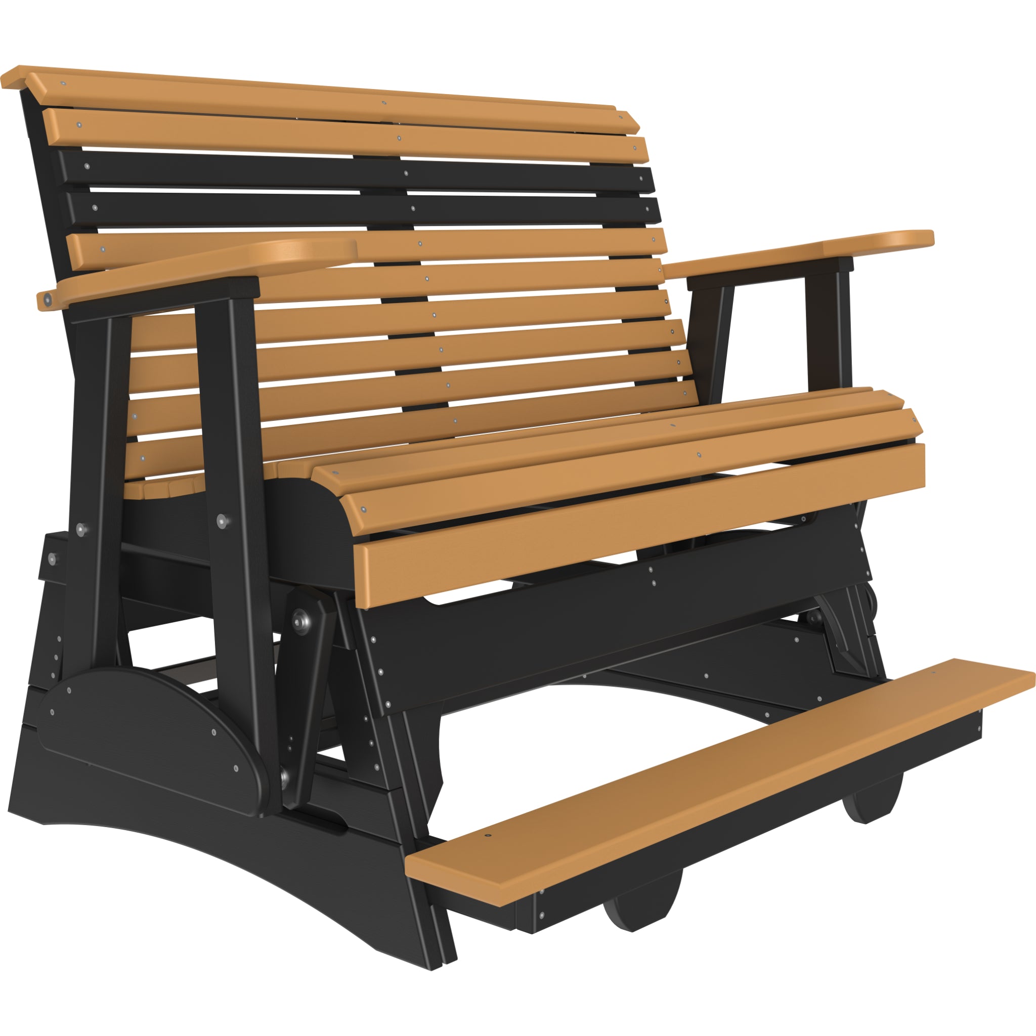 LuxCraft 4′ Plain Balcony Glider – Outdoor Poly Balcony Glider Bench (4PPBAG)