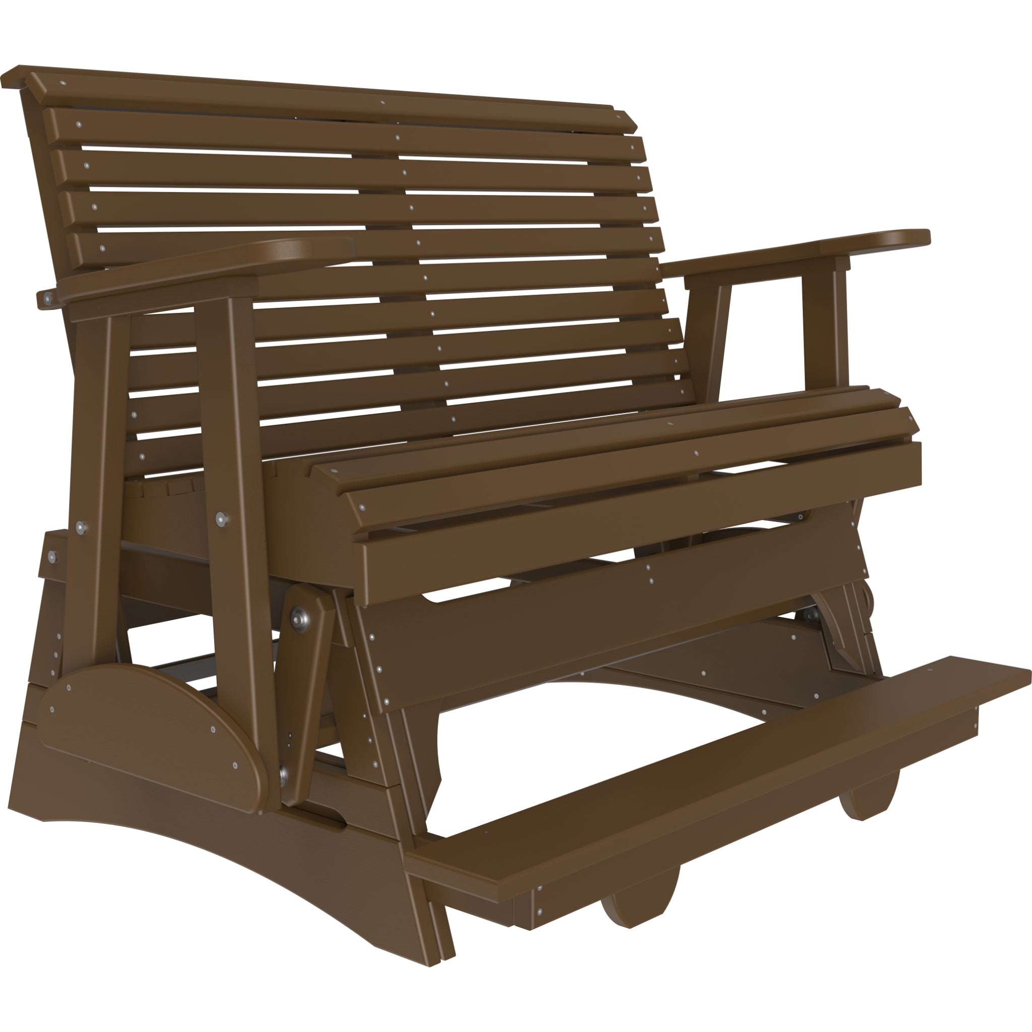 LuxCraft 4′ Plain Balcony Glider – Outdoor Poly Balcony Glider Bench (4PPBAG)