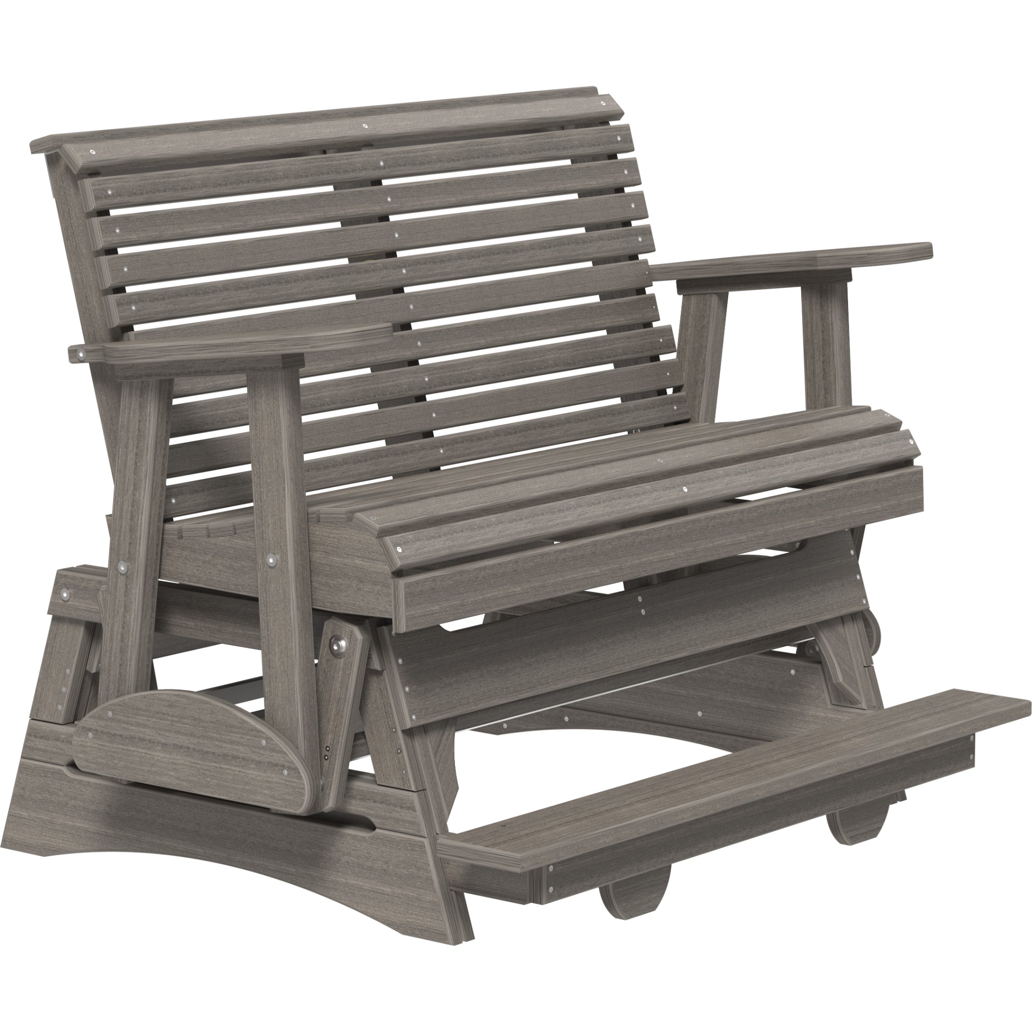 LuxCraft 4′ Plain Balcony Glider – Outdoor Poly Balcony Glider Bench (4PPBAG)