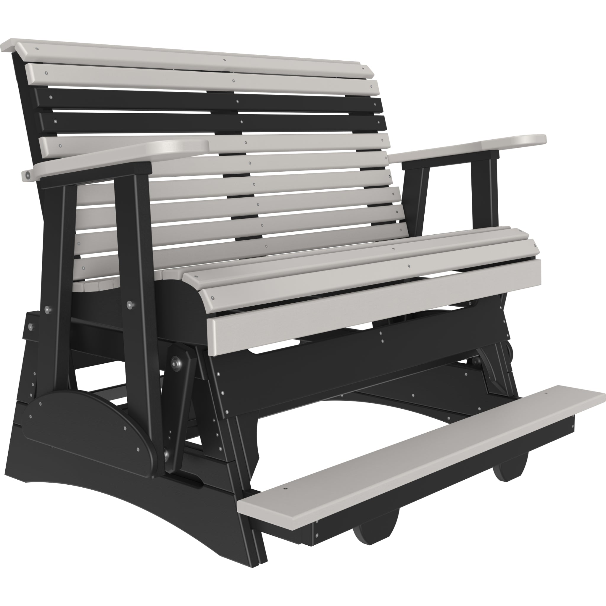 LuxCraft 4′ Plain Balcony Glider – Outdoor Poly Balcony Glider Bench (4PPBAG)