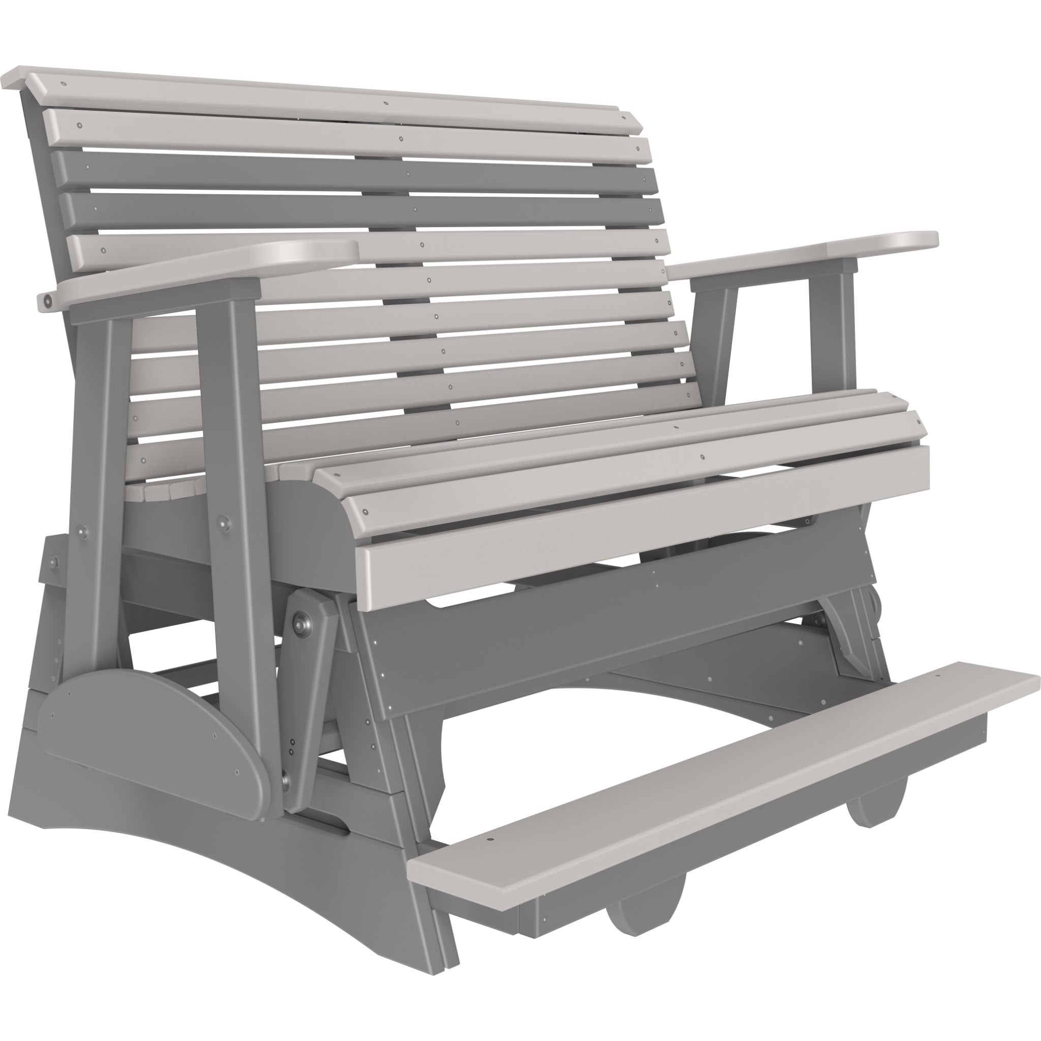 LuxCraft 4′ Plain Balcony Glider – Outdoor Poly Balcony Glider Bench (4PPBAG)