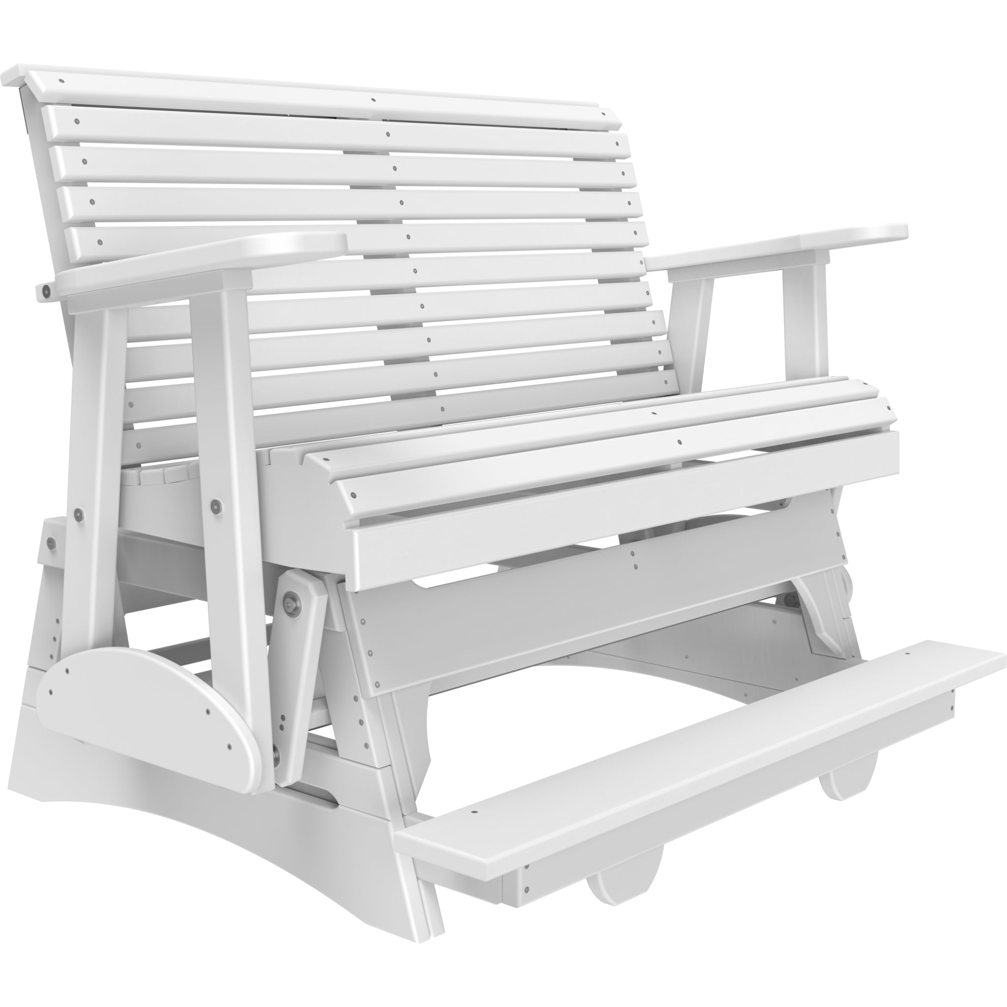 LuxCraft 4′ Plain Balcony Glider – Outdoor Poly Balcony Glider Bench (4PPBAG)