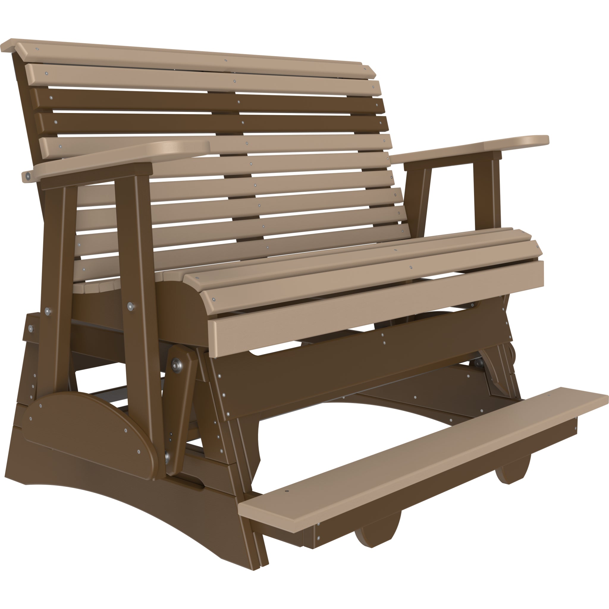 LuxCraft 4′ Plain Balcony Glider – Outdoor Poly Balcony Glider Bench (4PPBAG)