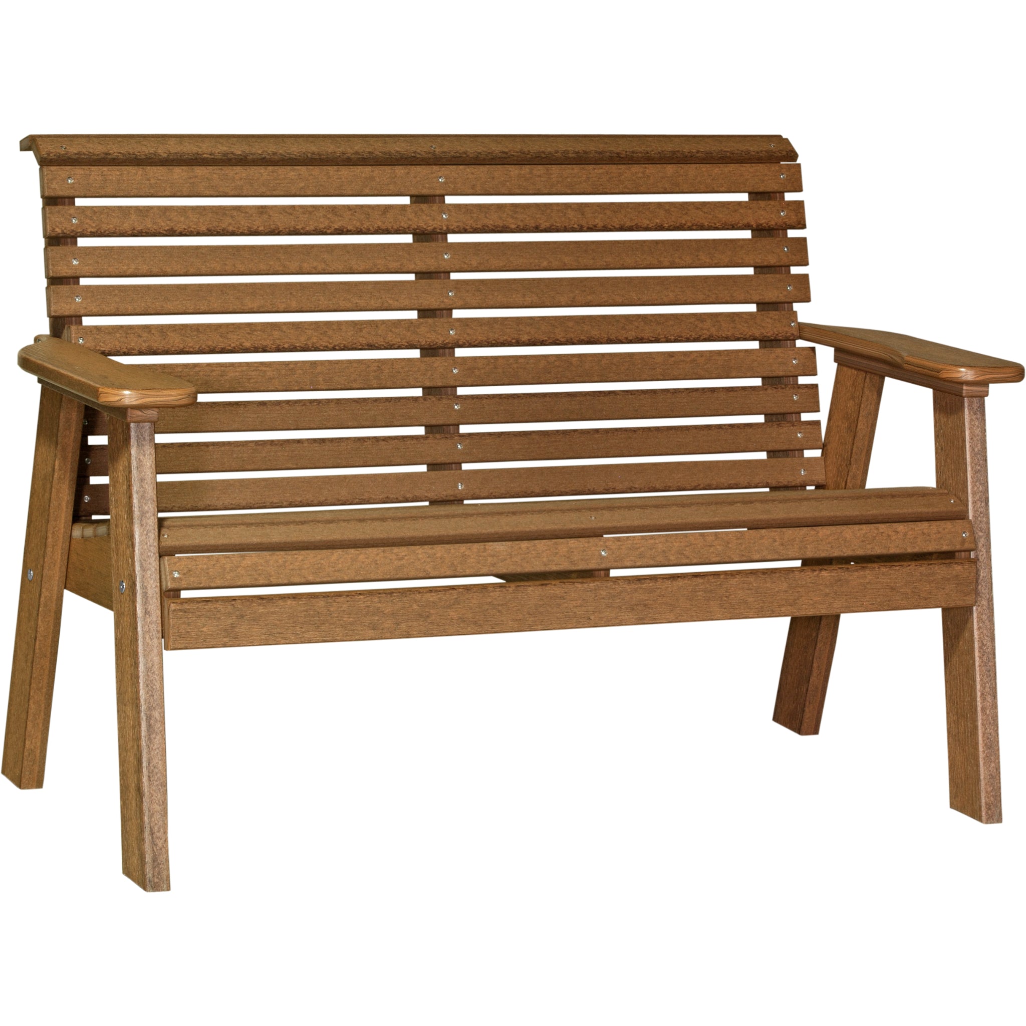 LuxCraft 4′ Plain Bench – Outdoor Poly Garden Bench (4PPB)