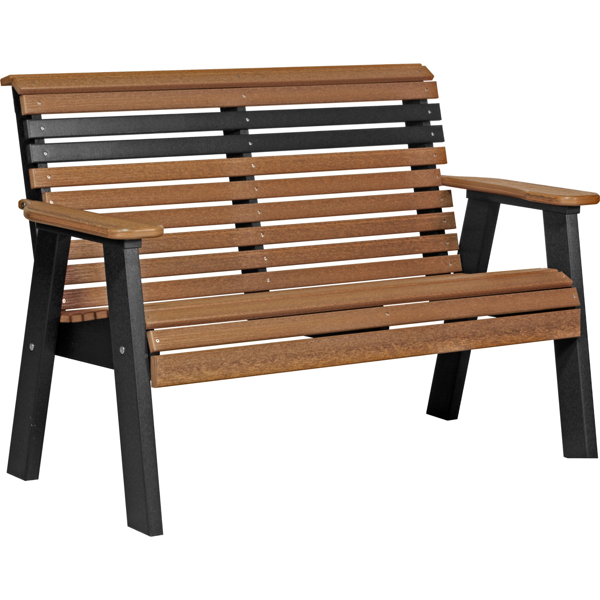 LuxCraft 4′ Plain Bench – Outdoor Poly Garden Bench (4PPB)