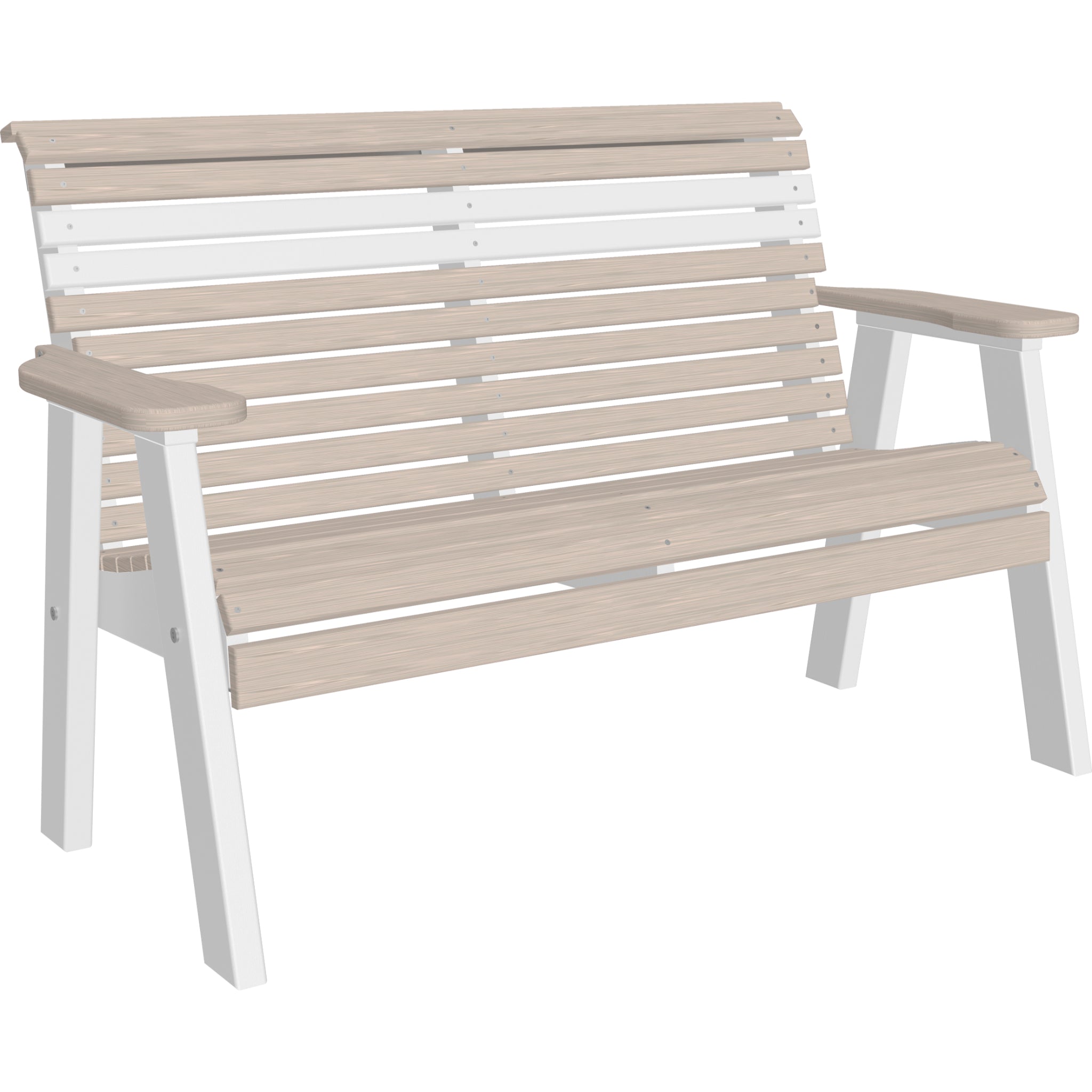 LuxCraft 4′ Plain Bench – Outdoor Poly Garden Bench (4PPB)