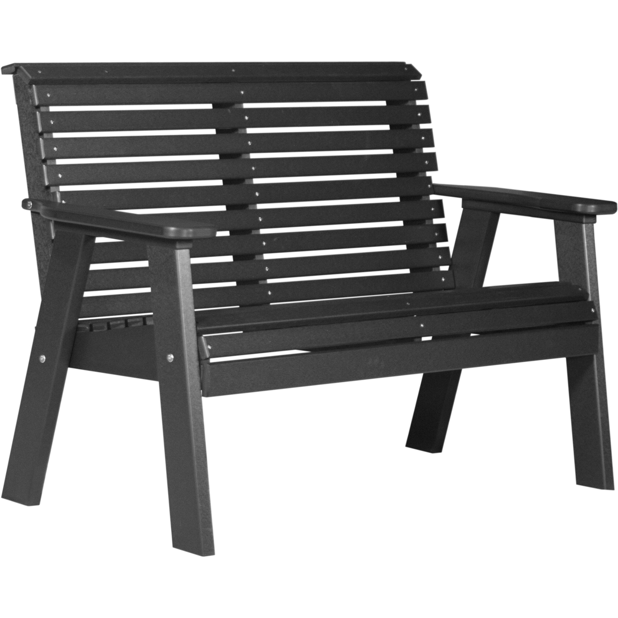LuxCraft 4′ Plain Bench – Outdoor Poly Garden Bench (4PPB)