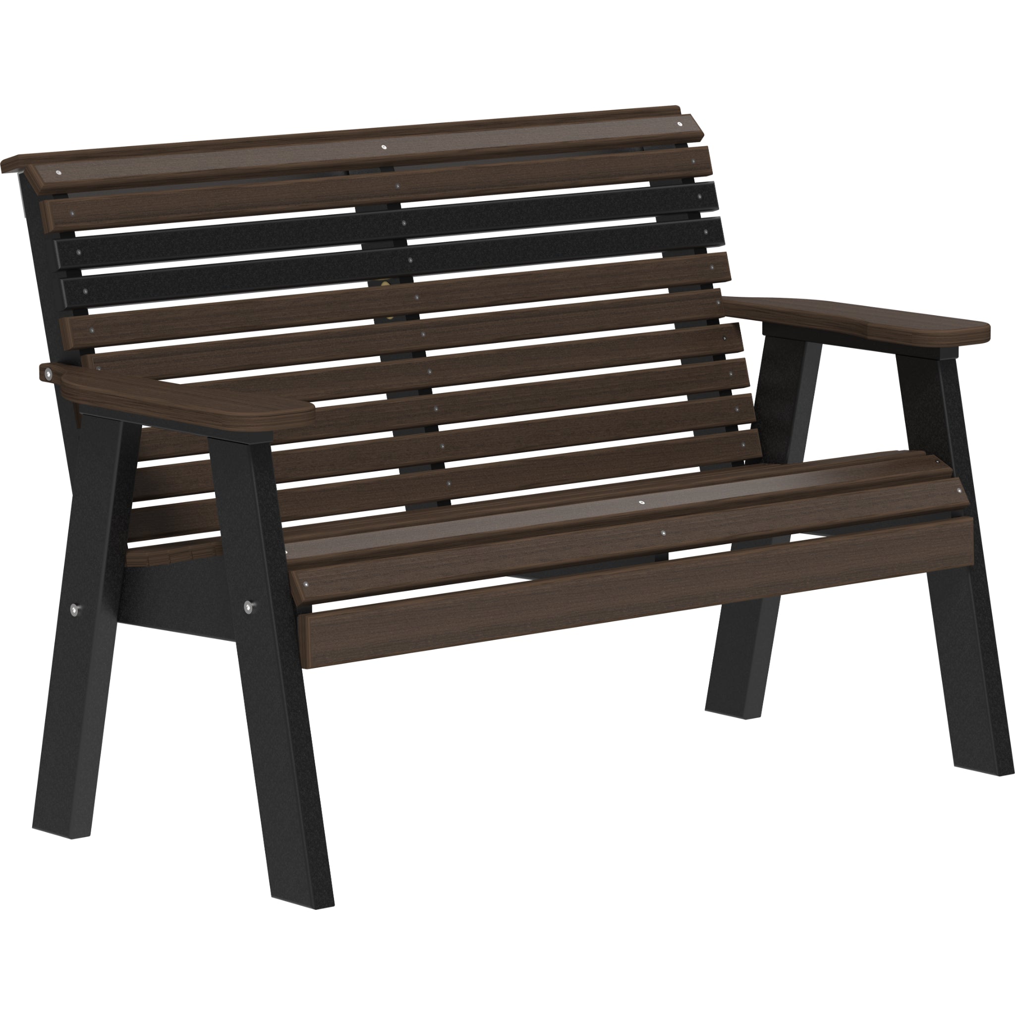 LuxCraft 4′ Plain Bench – Outdoor Poly Garden Bench (4PPB)