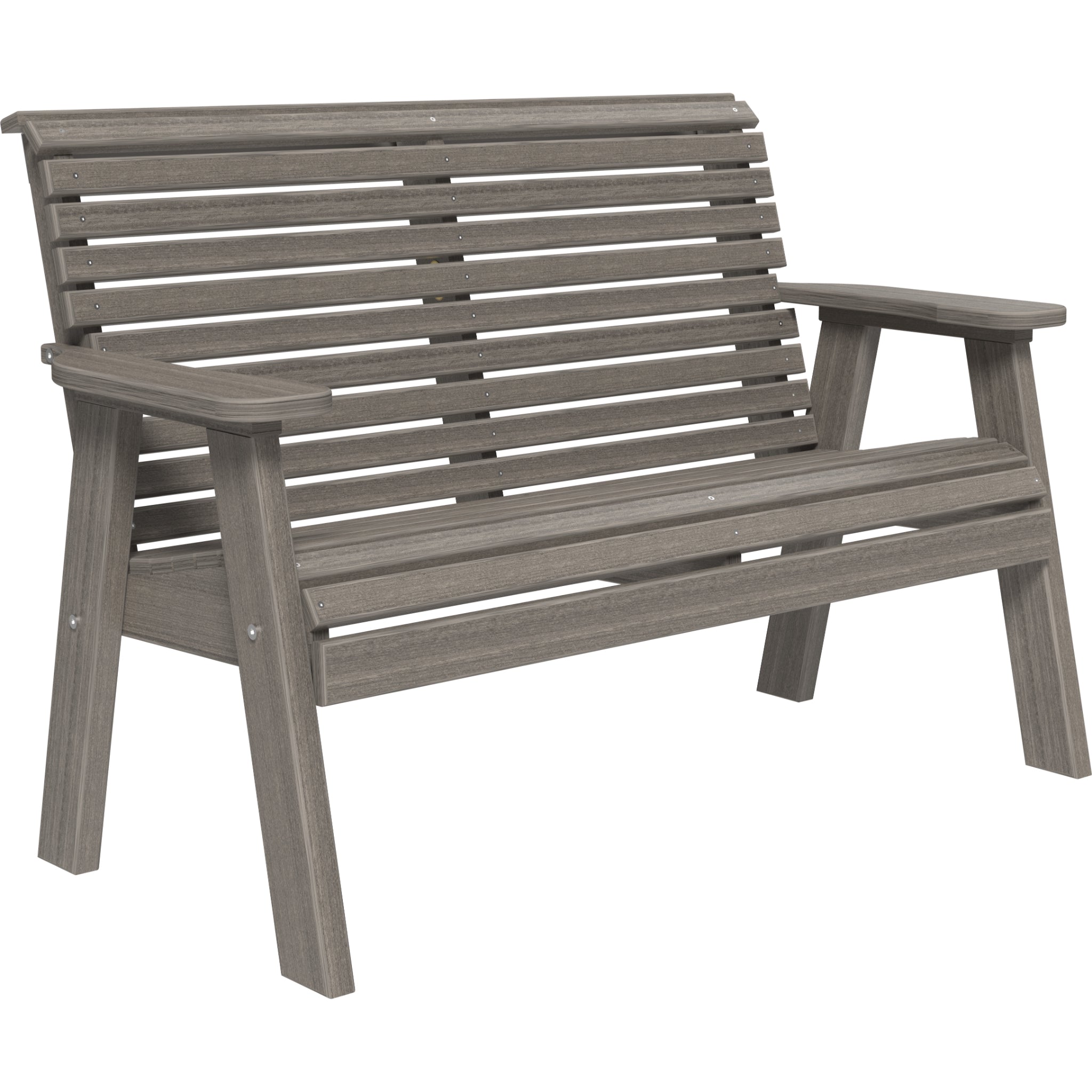 LuxCraft 4′ Plain Bench – Outdoor Poly Garden Bench (4PPB)