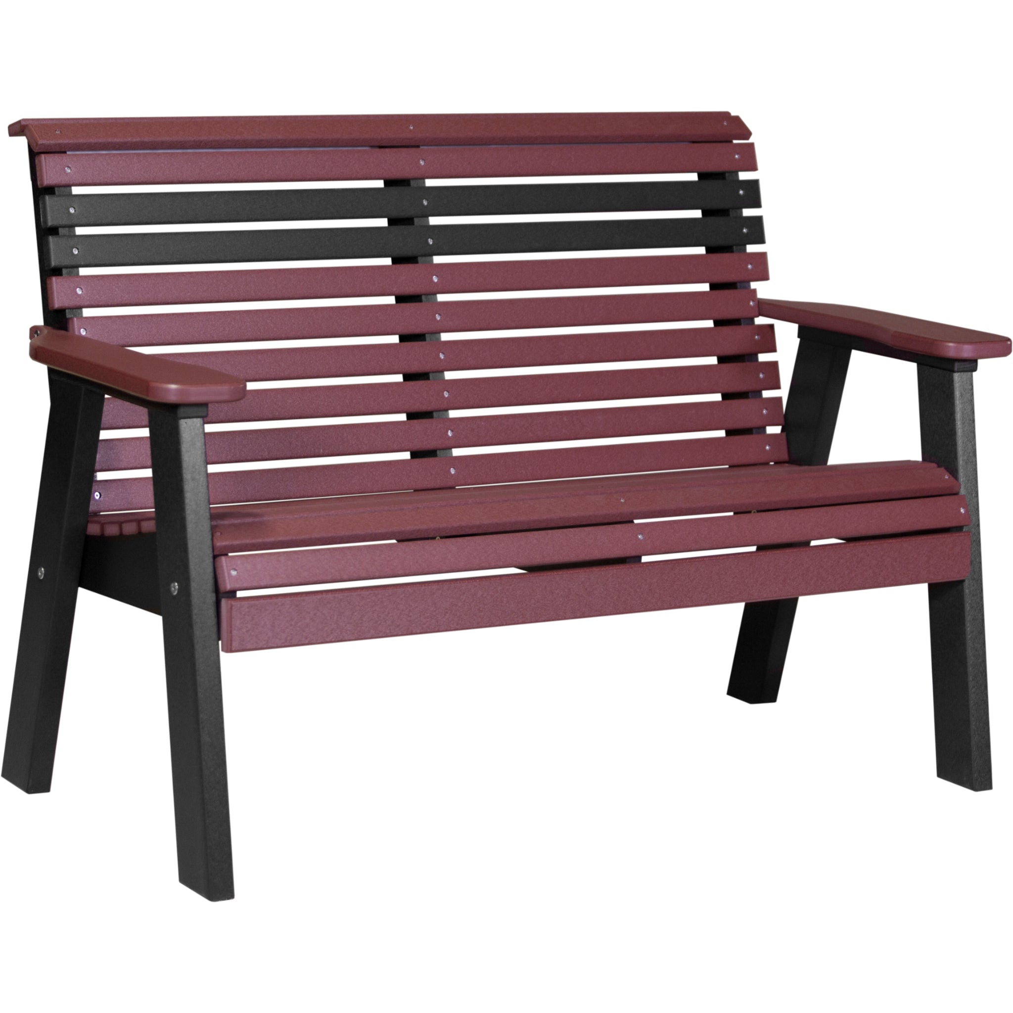 LuxCraft 4′ Plain Bench – Outdoor Poly Garden Bench (4PPB)