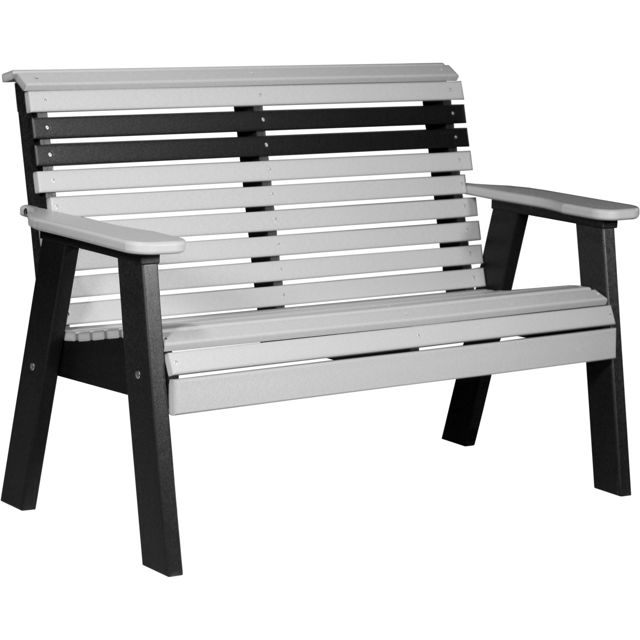 LuxCraft 4′ Plain Bench – Outdoor Poly Garden Bench (4PPB)