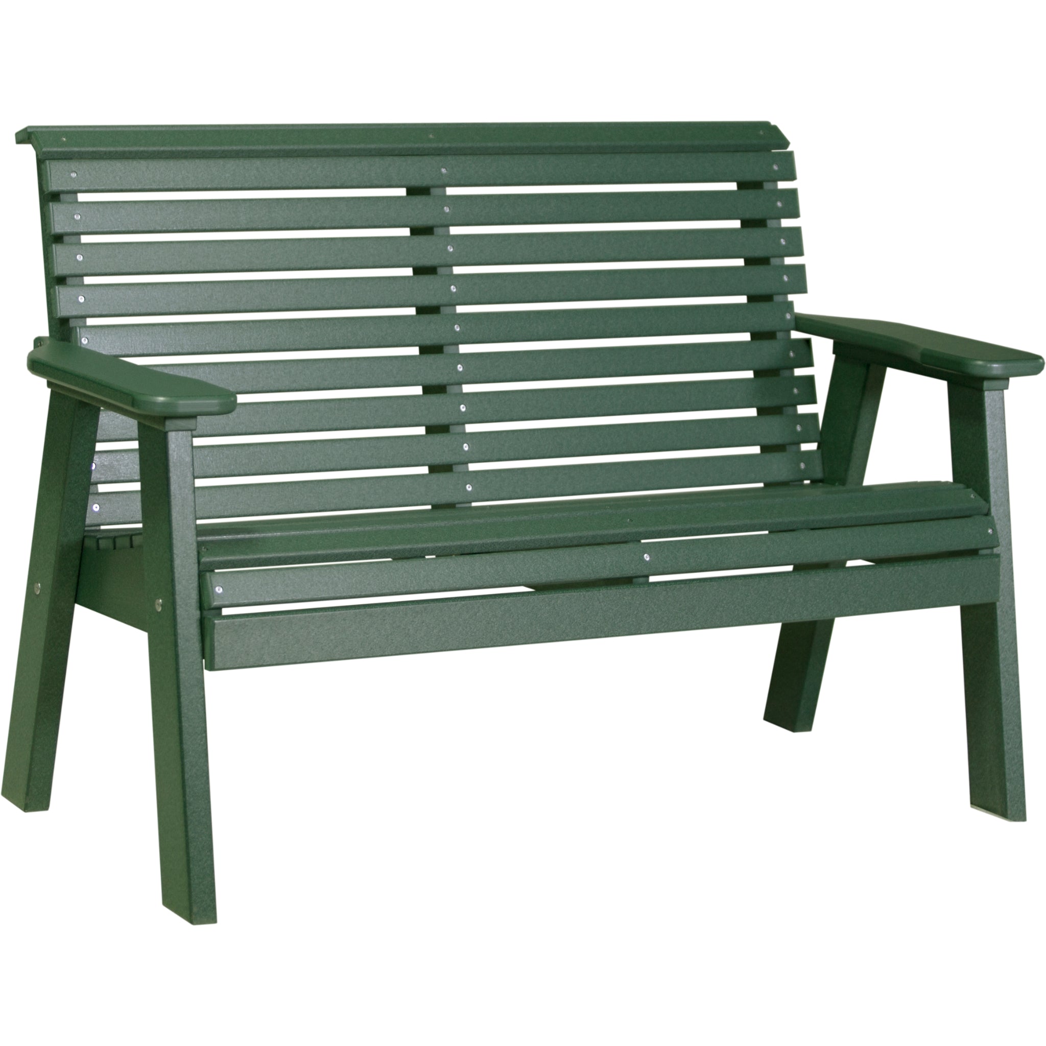 LuxCraft 4′ Plain Bench – Outdoor Poly Garden Bench (4PPB)