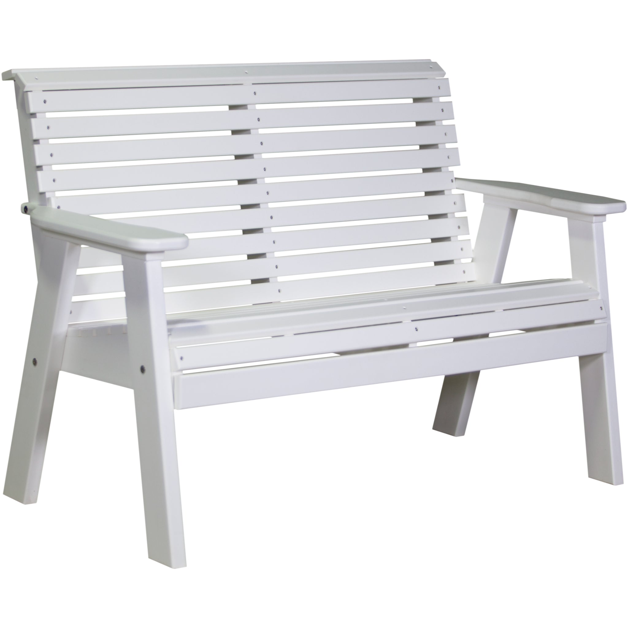 LuxCraft 4′ Plain Bench – Outdoor Poly Garden Bench (4PPB)