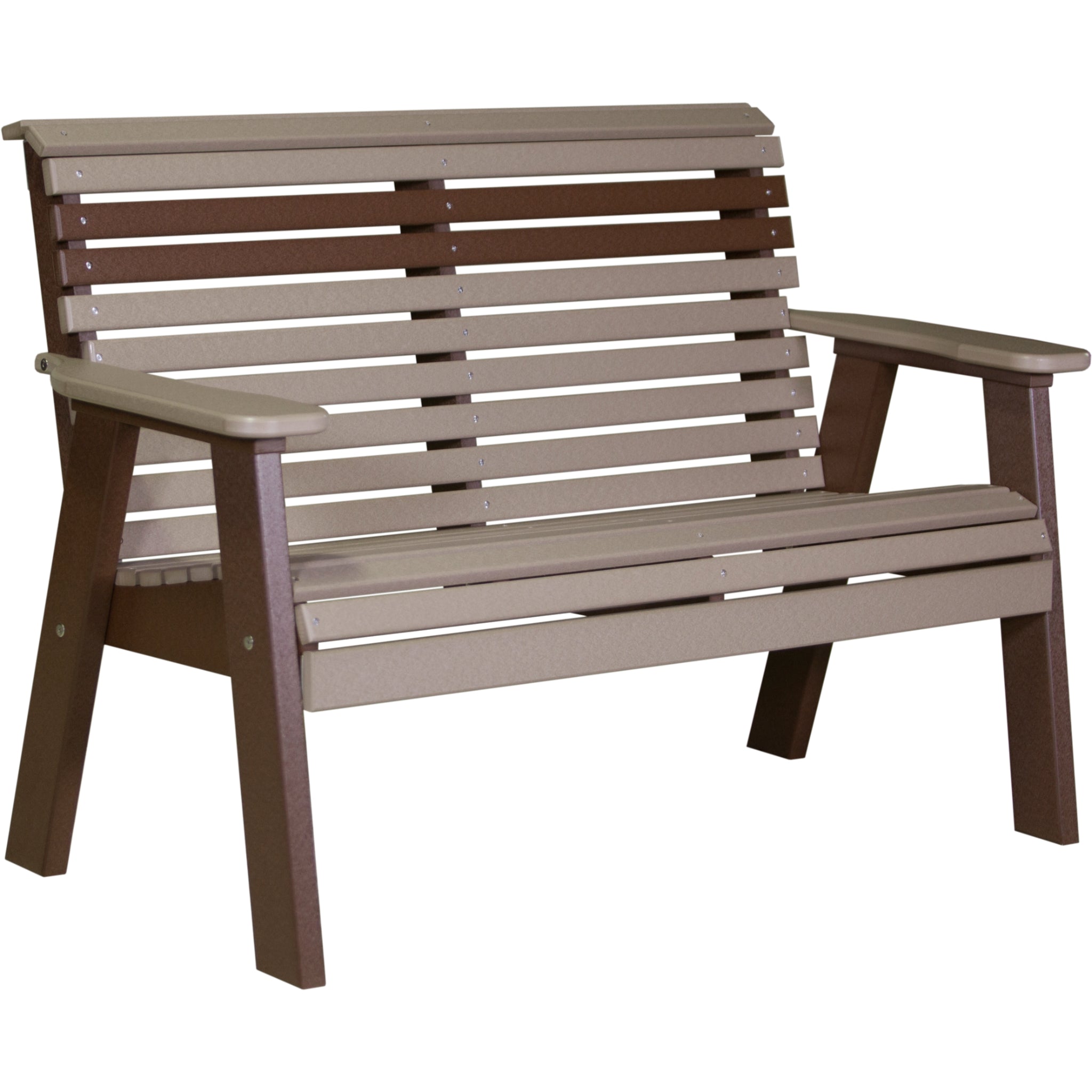 LuxCraft 4′ Plain Bench – Outdoor Poly Garden Bench (4PPB)