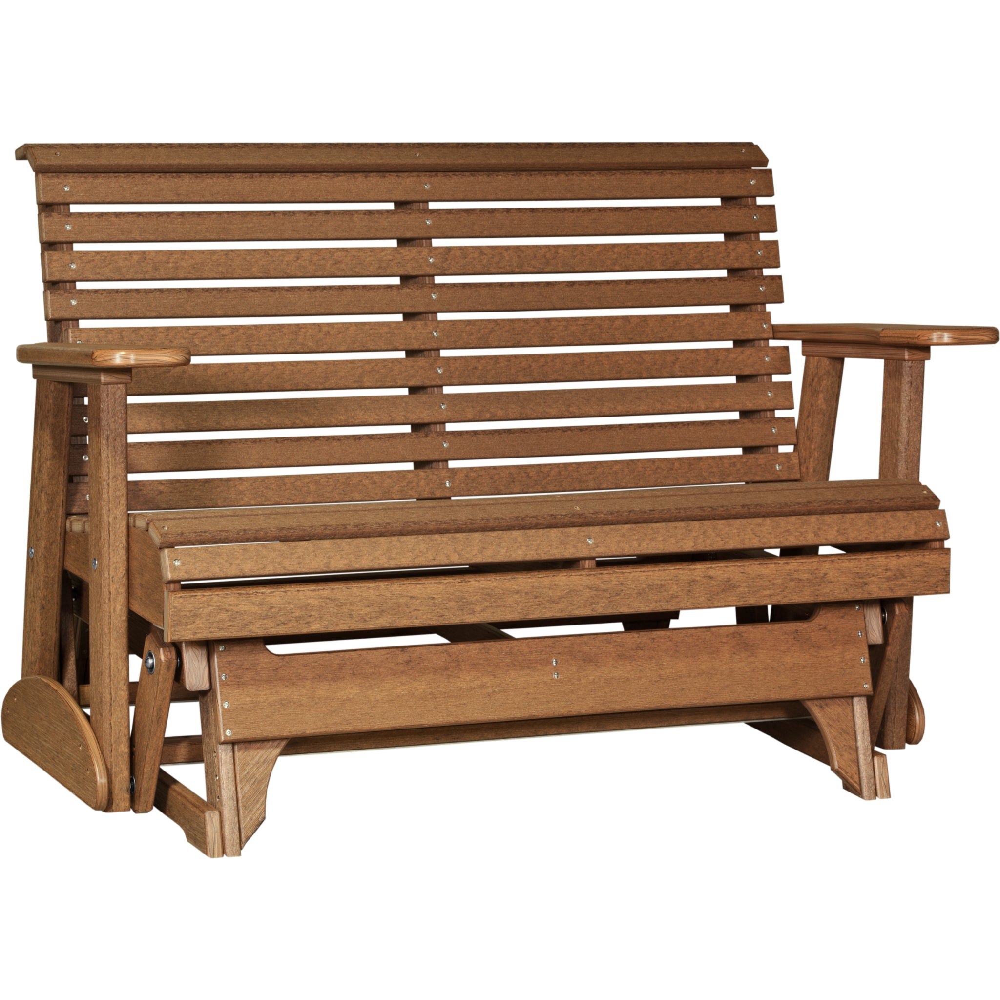 LuxCraft 4′ Plain Glider – Outdoor Poly Porch Glider Bench (4PPG)