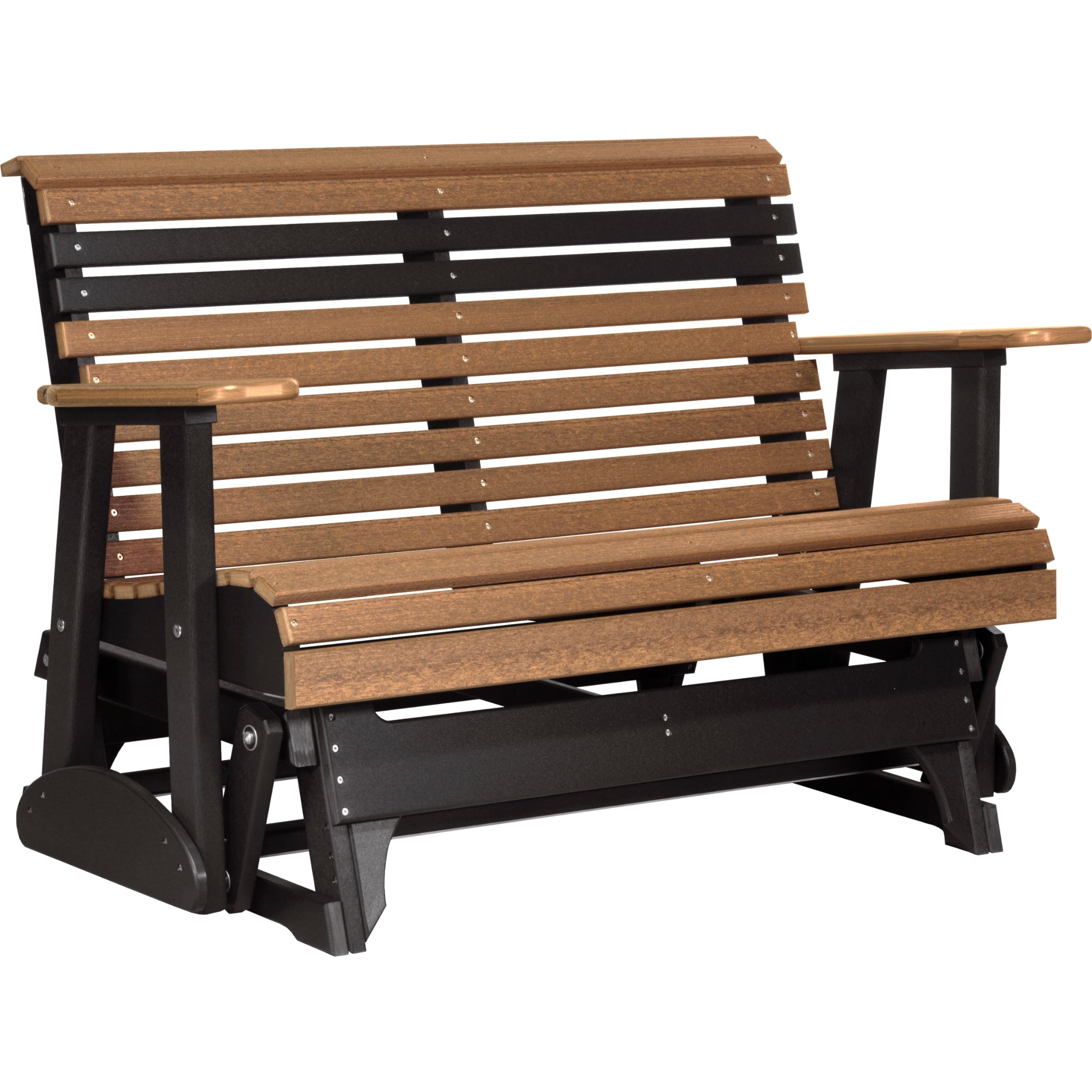 LuxCraft 4′ Plain Glider – Outdoor Poly Porch Glider Bench (4PPG)