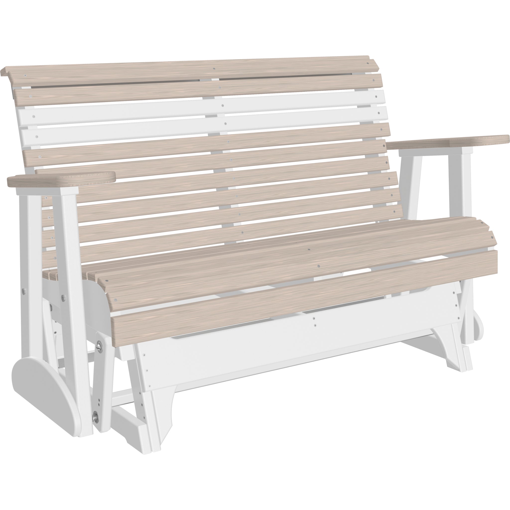 LuxCraft 4′ Plain Glider – Outdoor Poly Porch Glider Bench (4PPG)