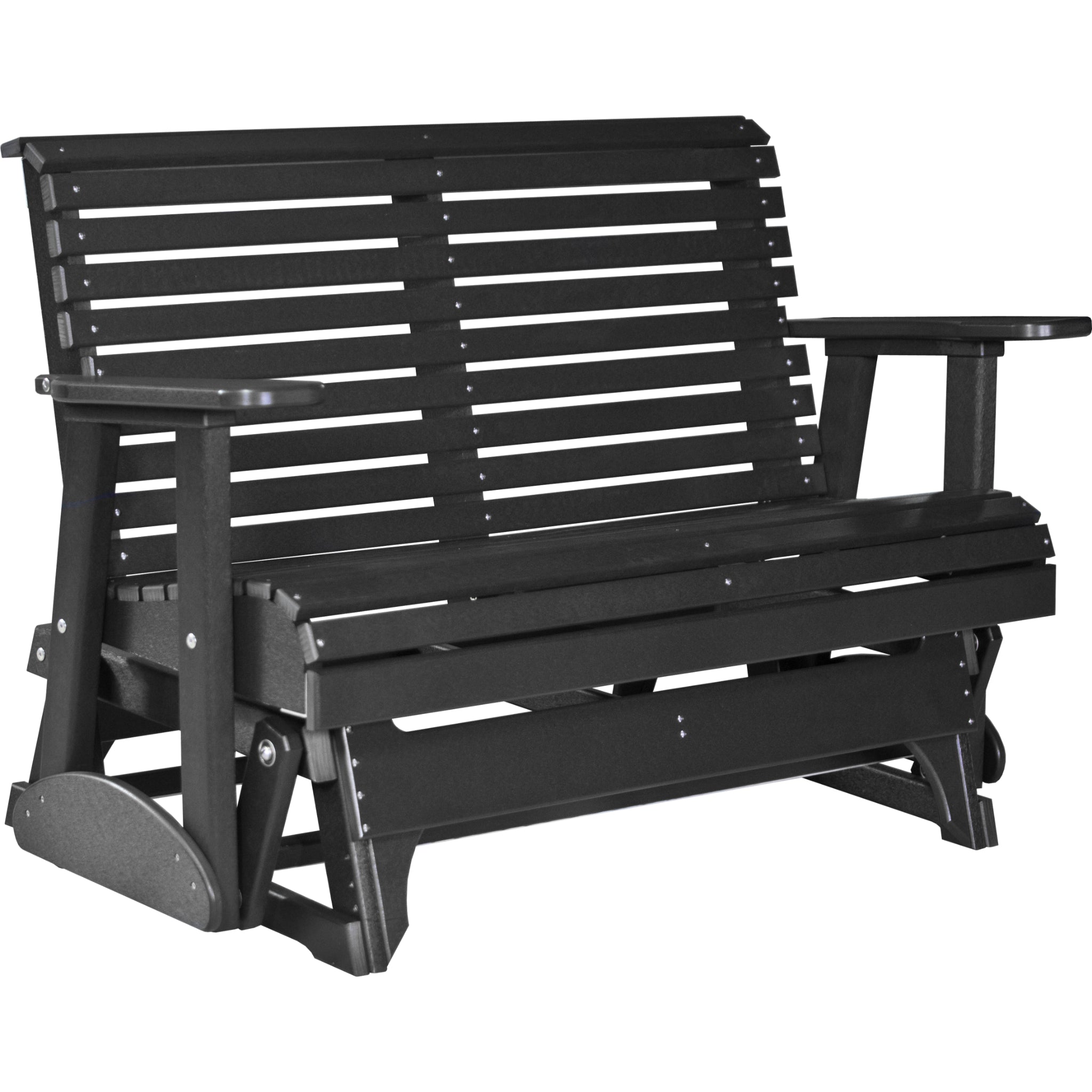 LuxCraft 4′ Plain Glider – Outdoor Poly Porch Glider Bench (4PPG)