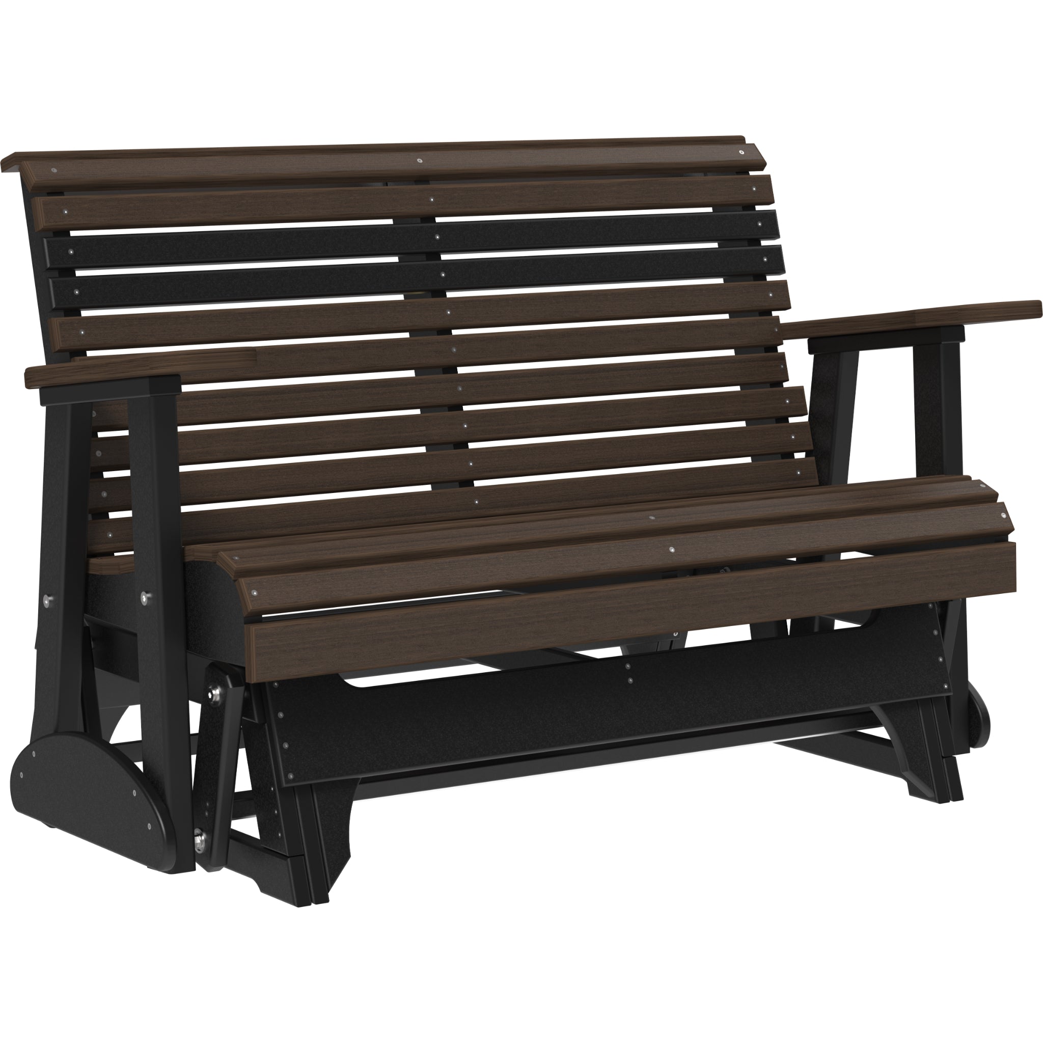 LuxCraft 4′ Plain Glider – Outdoor Poly Porch Glider Bench (4PPG)