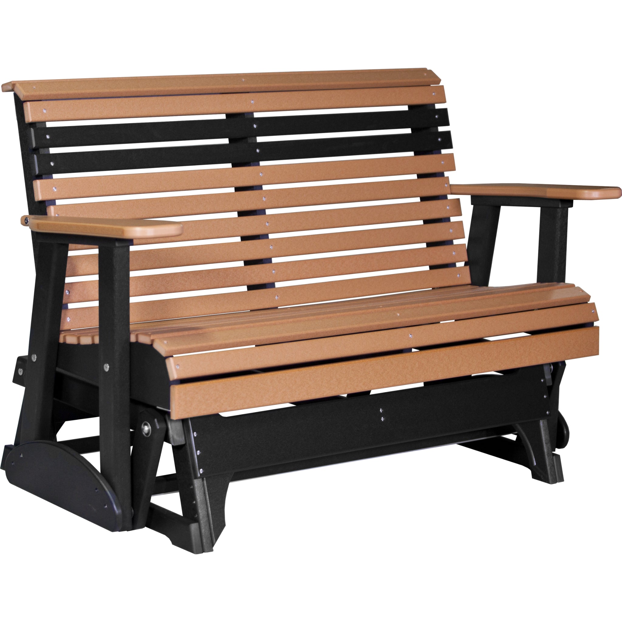 LuxCraft 4′ Plain Glider – Outdoor Poly Porch Glider Bench (4PPG)