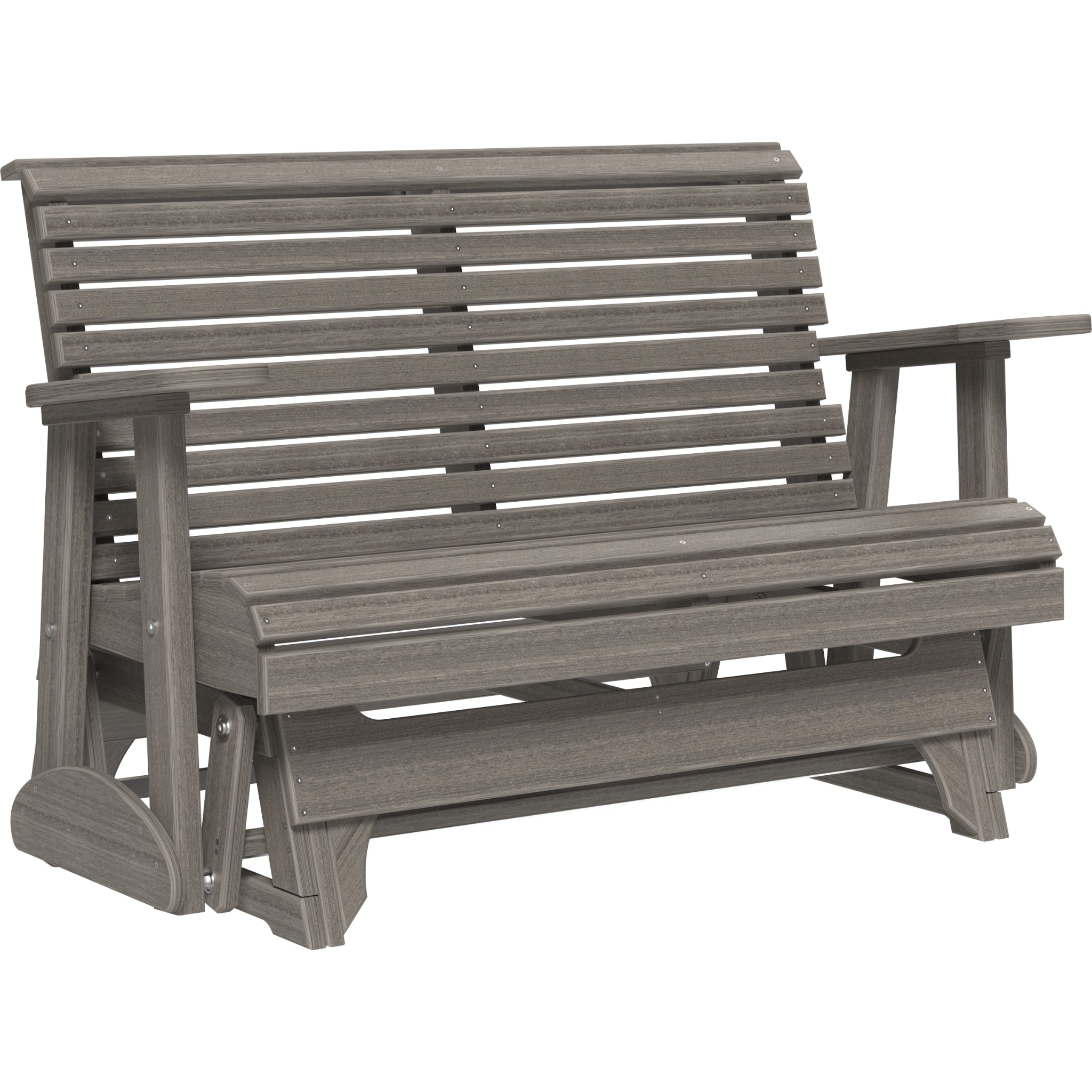 LuxCraft 4′ Plain Glider – Outdoor Poly Porch Glider Bench (4PPG)
