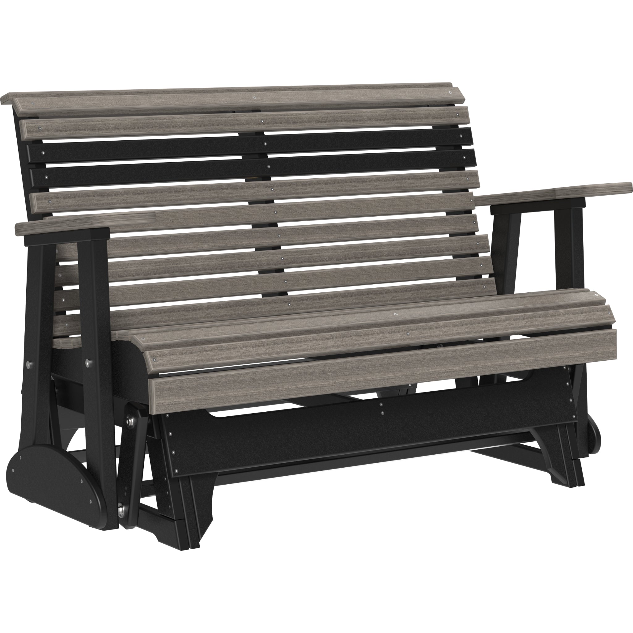 LuxCraft 4′ Plain Glider – Outdoor Poly Porch Glider Bench (4PPG)