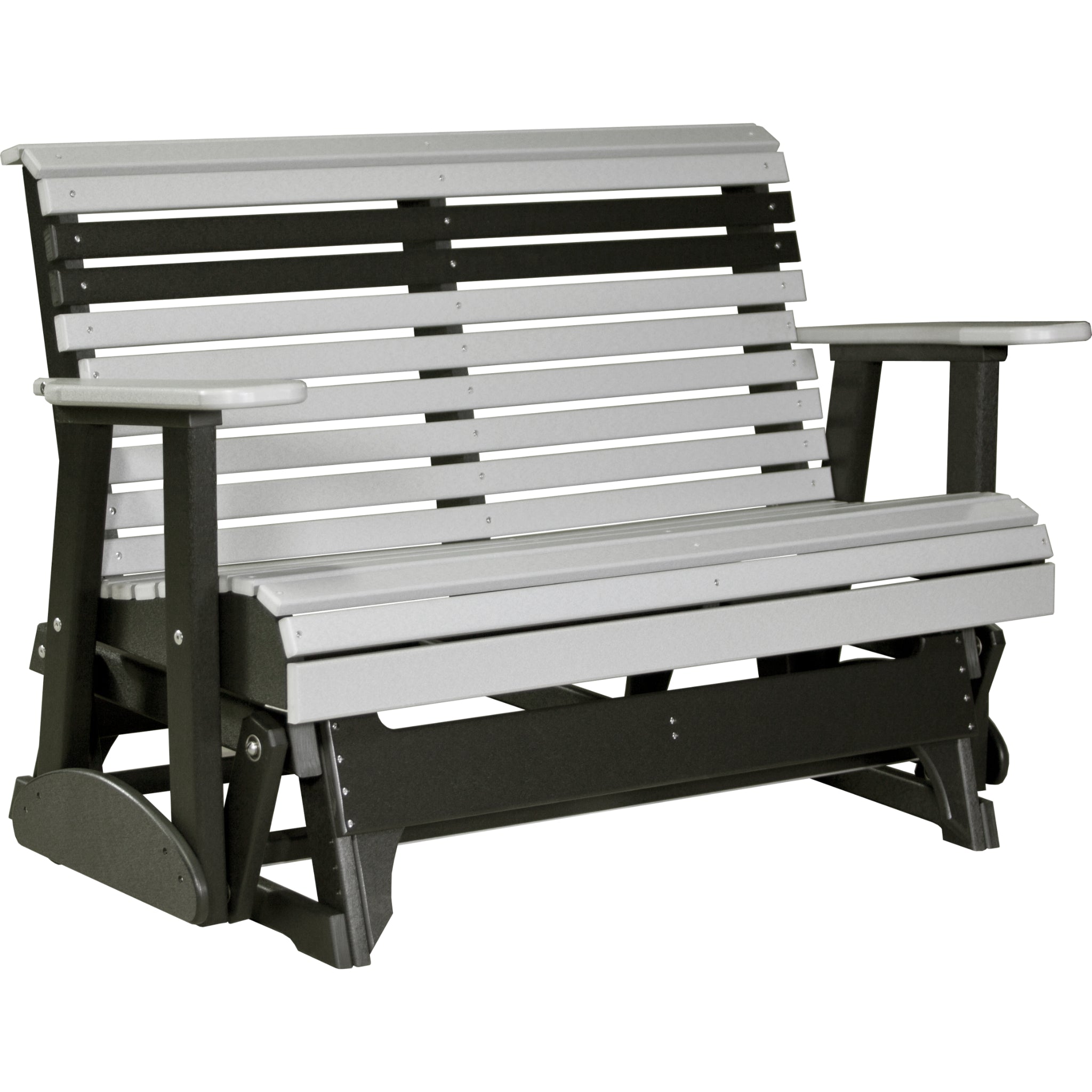 LuxCraft 4′ Plain Glider – Outdoor Poly Porch Glider Bench (4PPG)