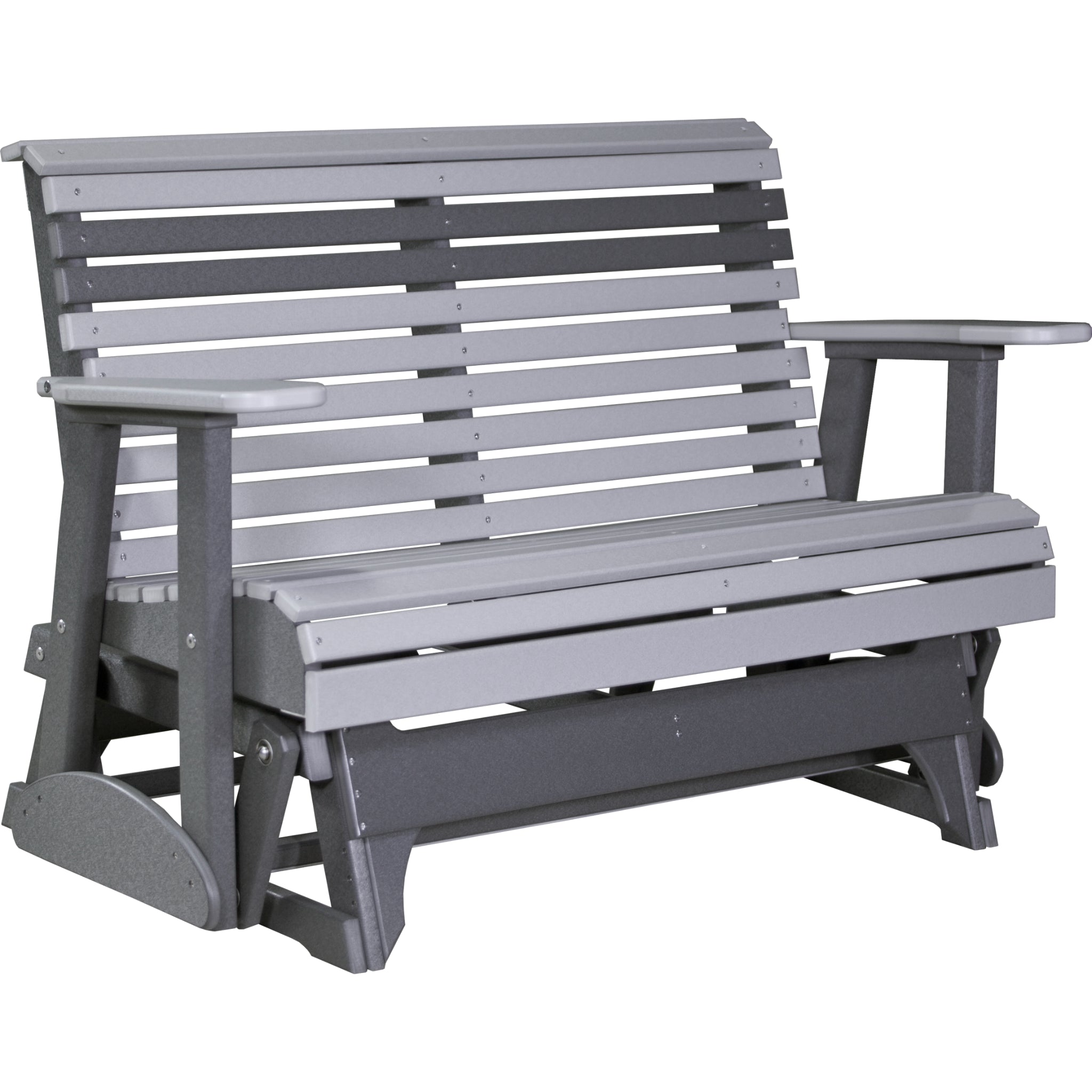 LuxCraft 4′ Plain Glider – Outdoor Poly Porch Glider Bench (4PPG)