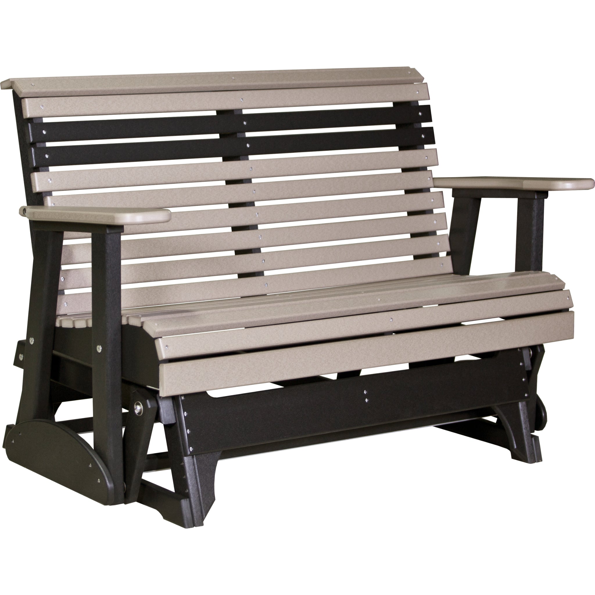 LuxCraft 4′ Plain Glider – Outdoor Poly Porch Glider Bench (4PPG)