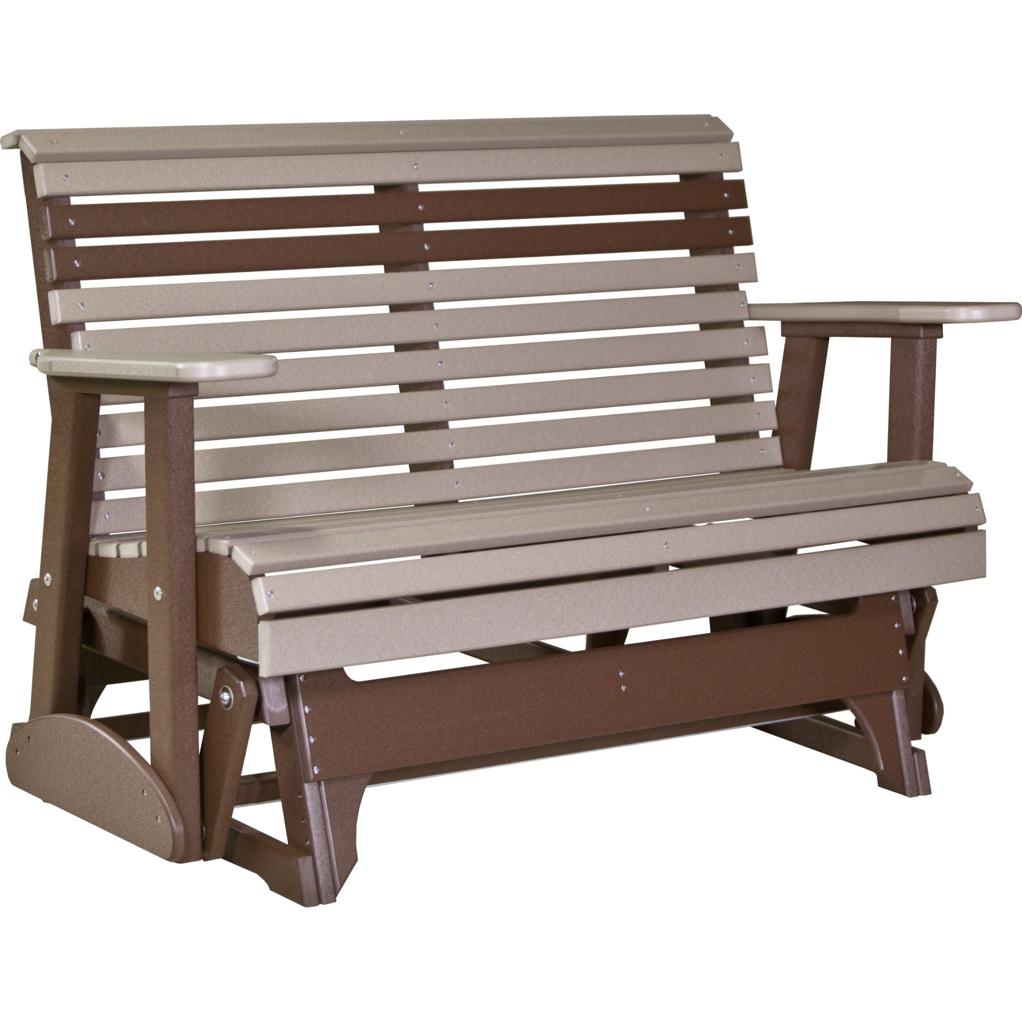 LuxCraft 4′ Plain Glider – Outdoor Poly Porch Glider Bench (4PPG)