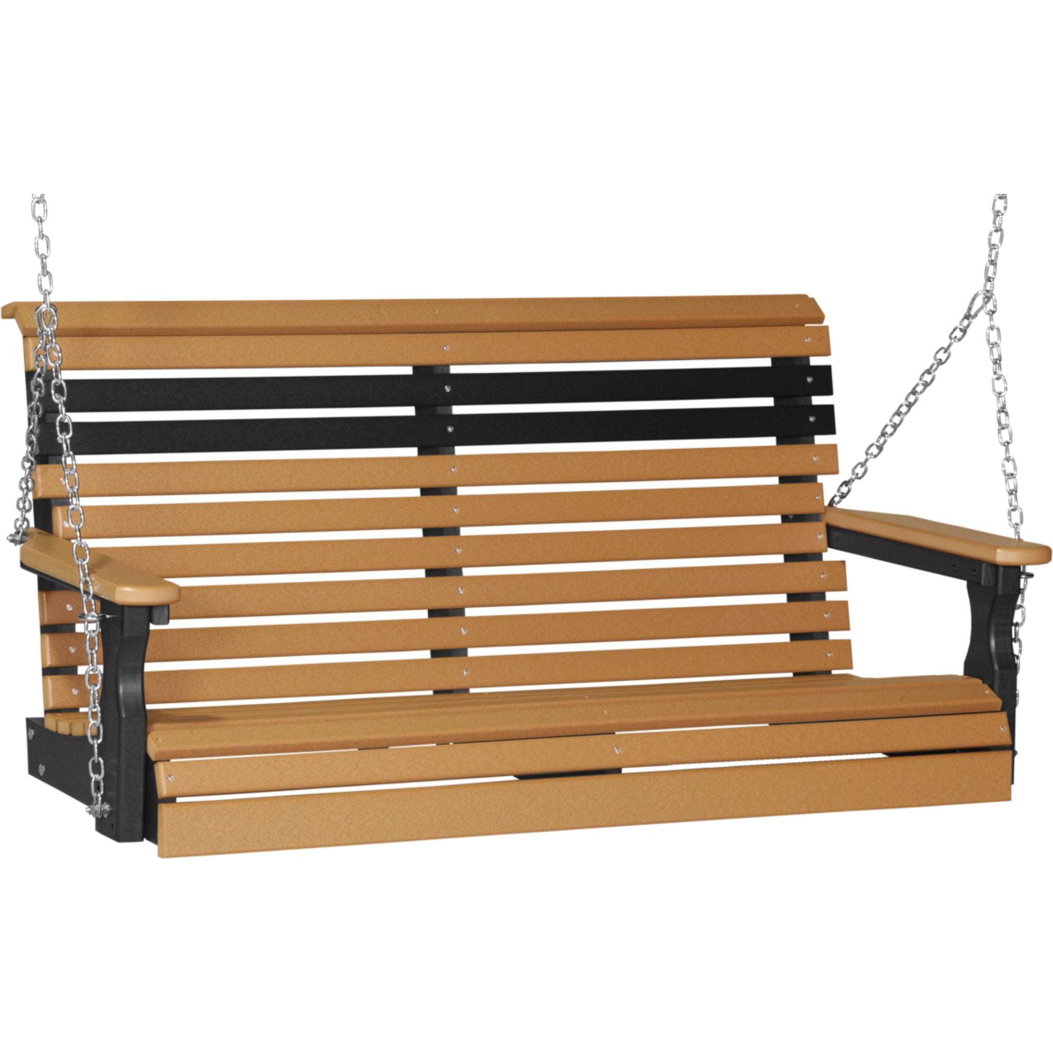 LuxCraft 4′ Plain Swing Chair – Weather-Resistant Outdoor Porch Swing (4PPS)