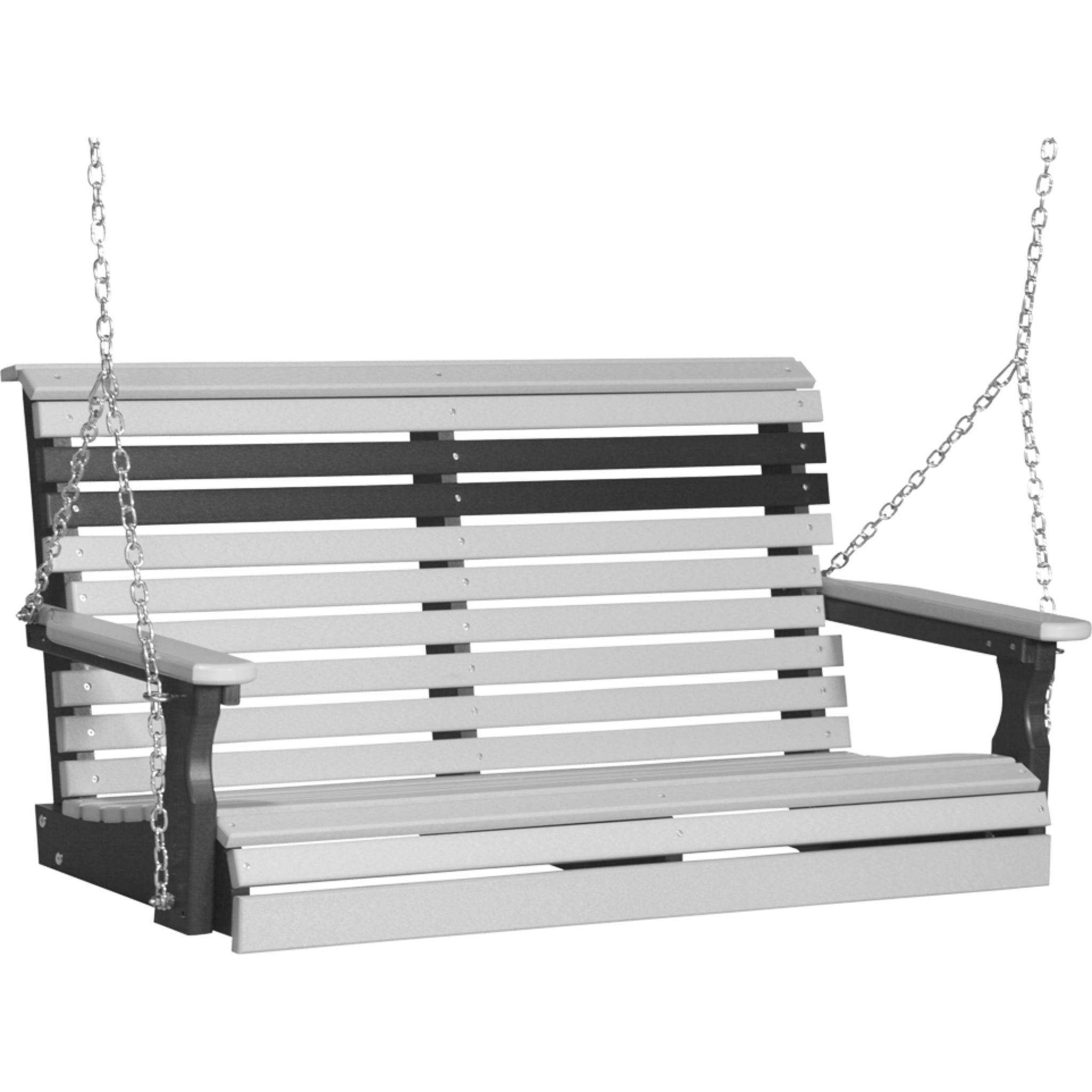 LuxCraft 4′ Plain Swing Chair – Weather-Resistant Outdoor Porch Swing (4PPS)
