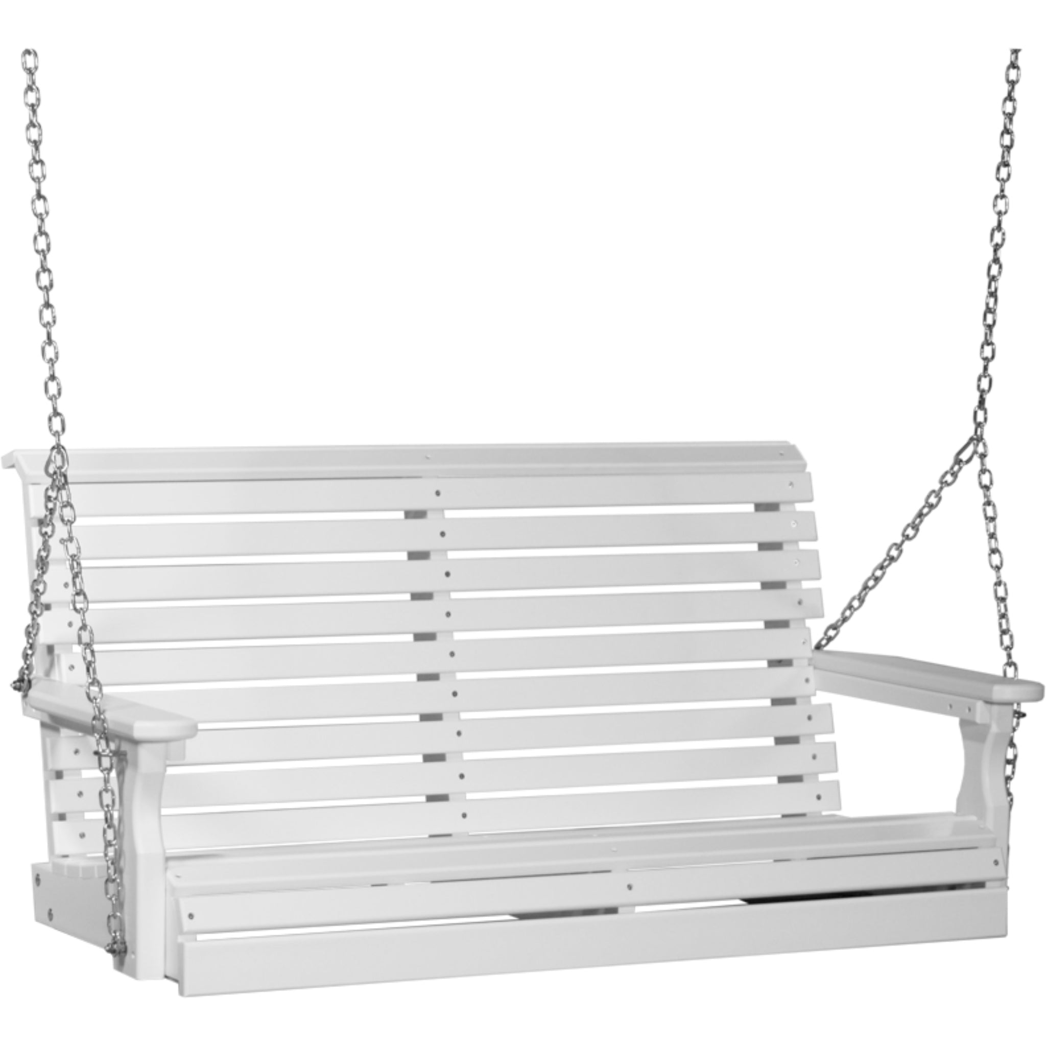 LuxCraft 4′ Plain Swing Chair – Weather-Resistant Outdoor Porch Swing (4PPS)