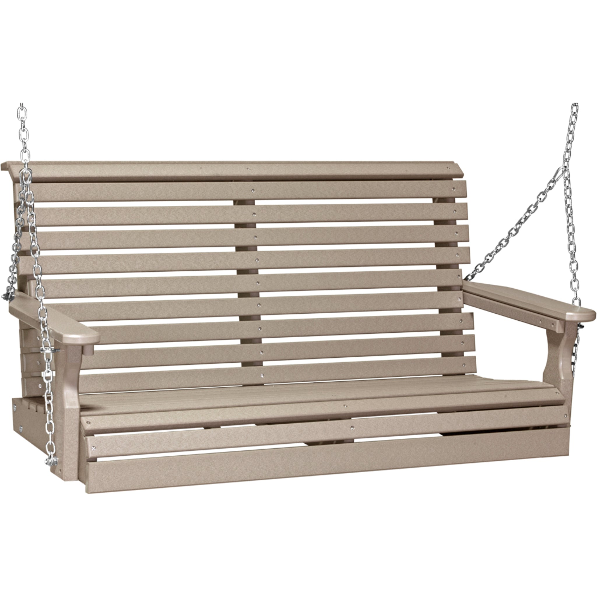 LuxCraft 4′ Plain Swing Chair – Weather-Resistant Outdoor Porch Swing (4PPS)