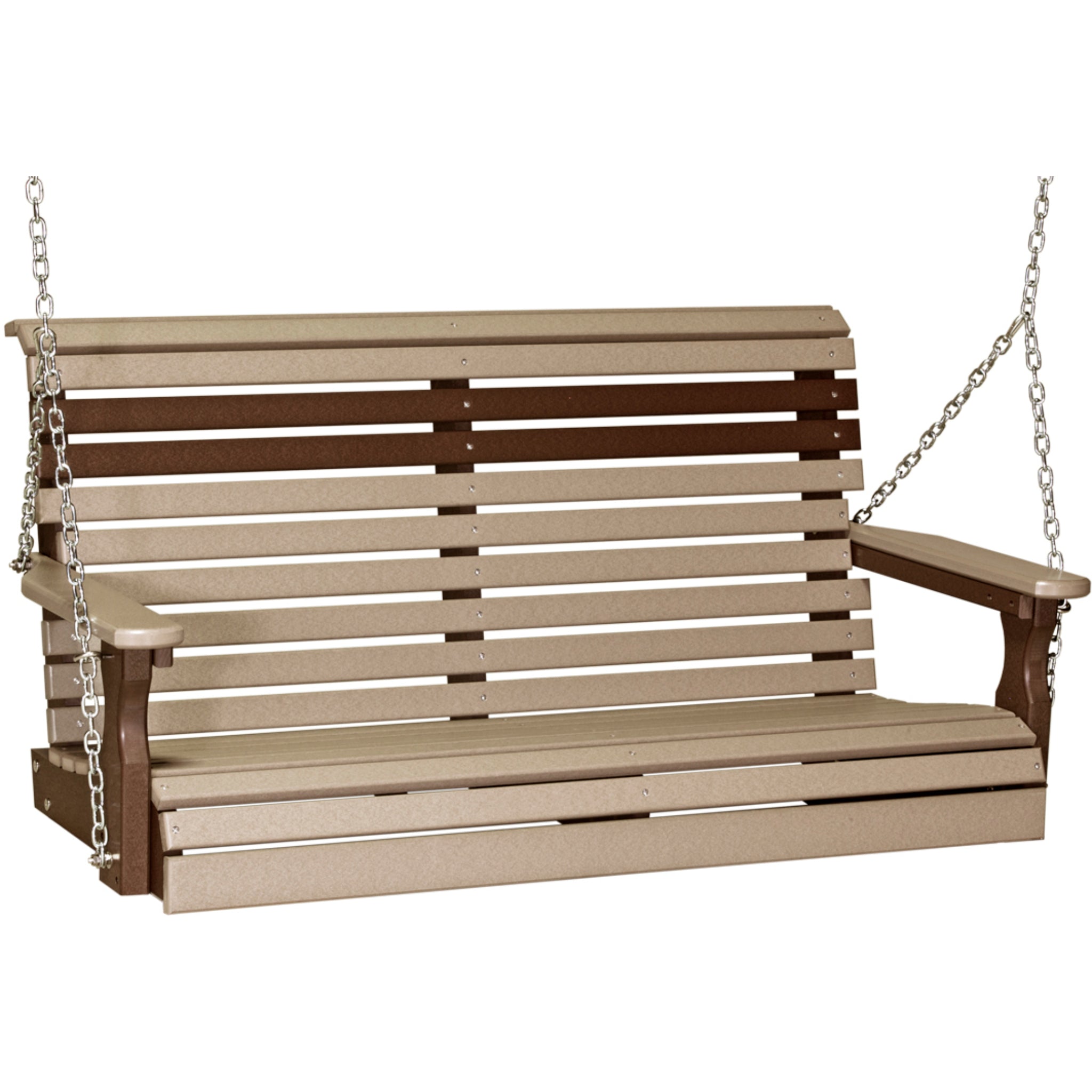 LuxCraft 4′ Plain Swing Chair – Weather-Resistant Outdoor Porch Swing (4PPS)