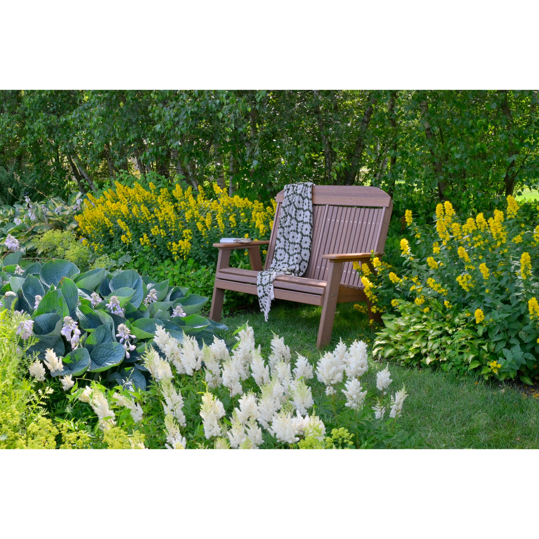 LuxCraft 4′ Classic Bench – Outdoor Poly Garden Bench (4CPB)