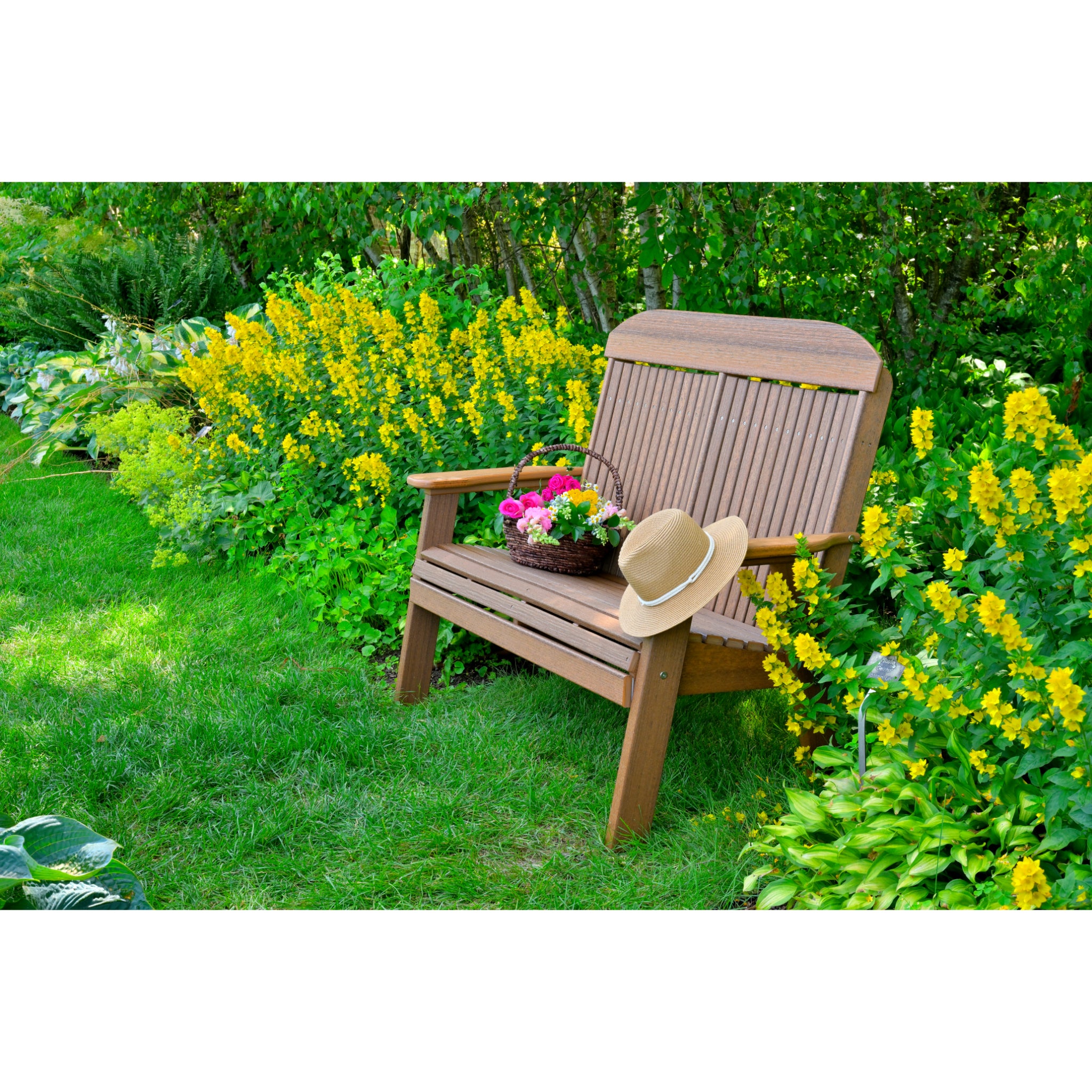 LuxCraft 4′ Classic Bench – Outdoor Poly Garden Bench (4CPB)