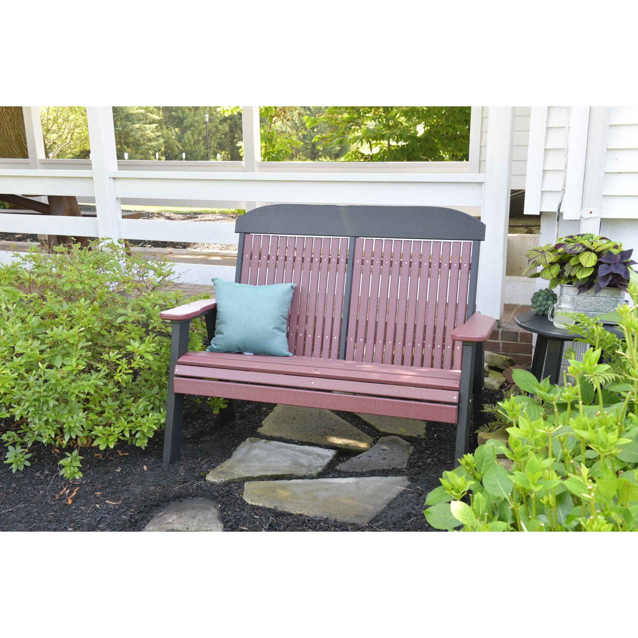 LuxCraft 4′ Classic Bench – Outdoor Poly Garden Bench (4CPB)