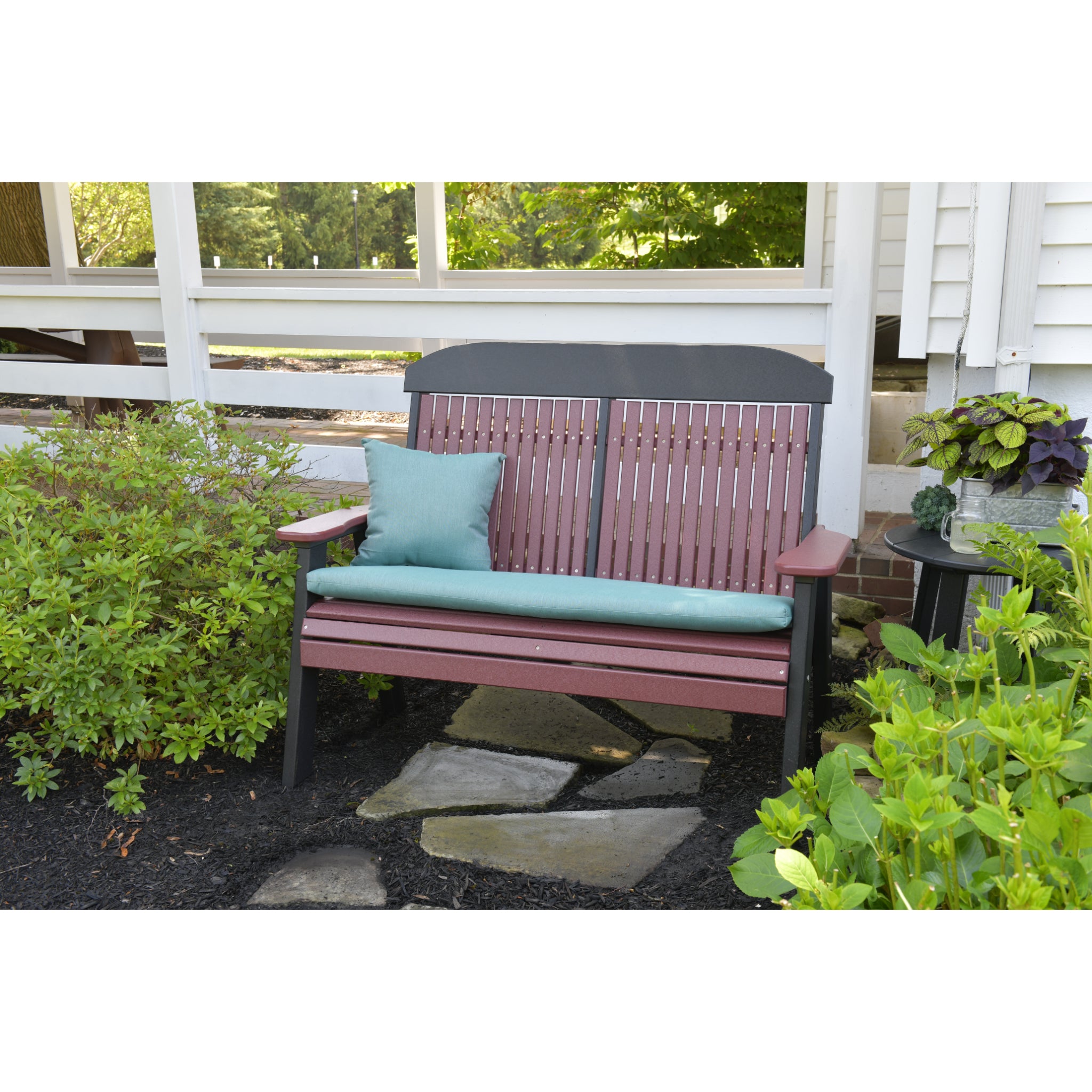 LuxCraft 4′ Classic Bench – Outdoor Poly Garden Bench (4CPB)