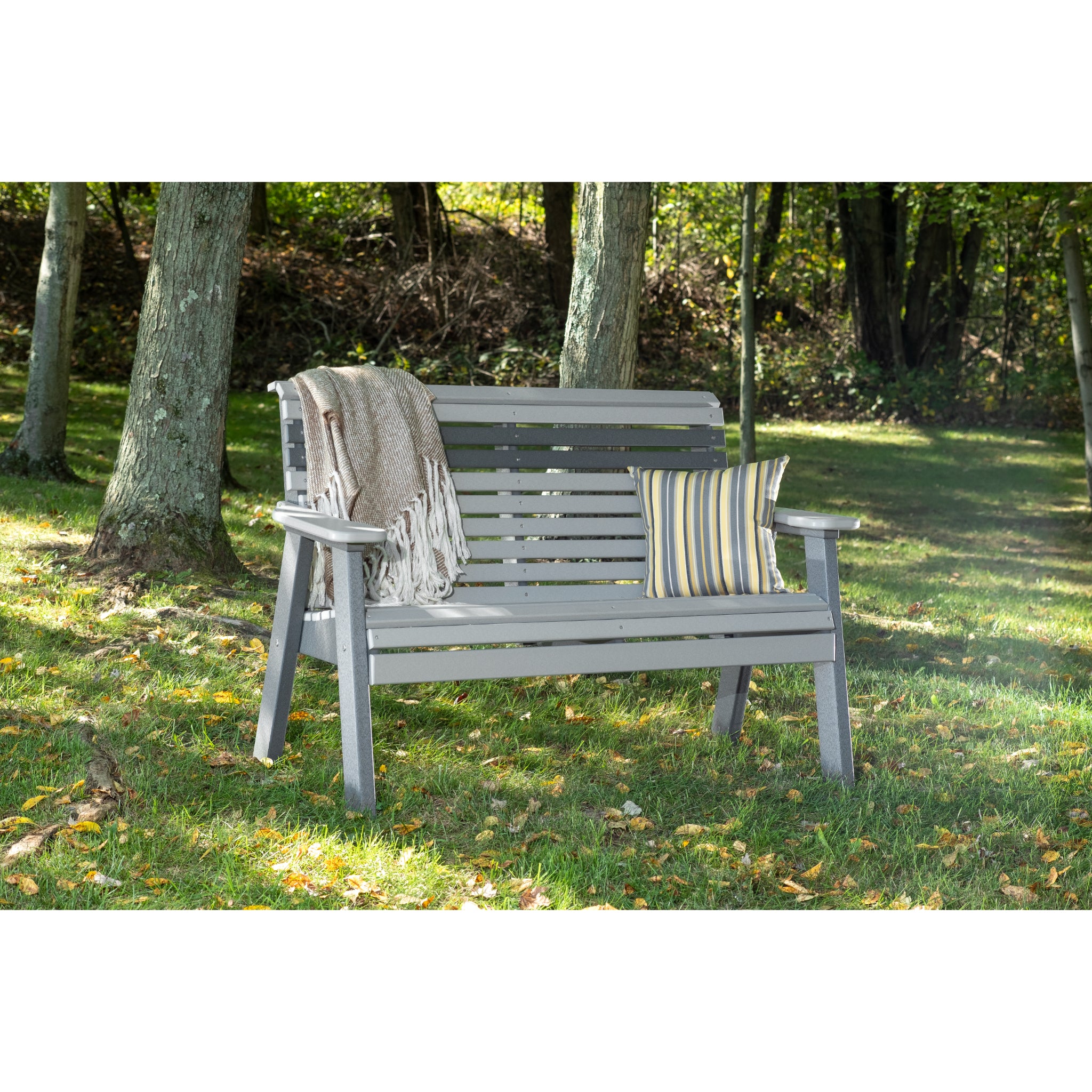 LuxCraft 4′ Plain Bench – Outdoor Poly Garden Bench (4PPB)